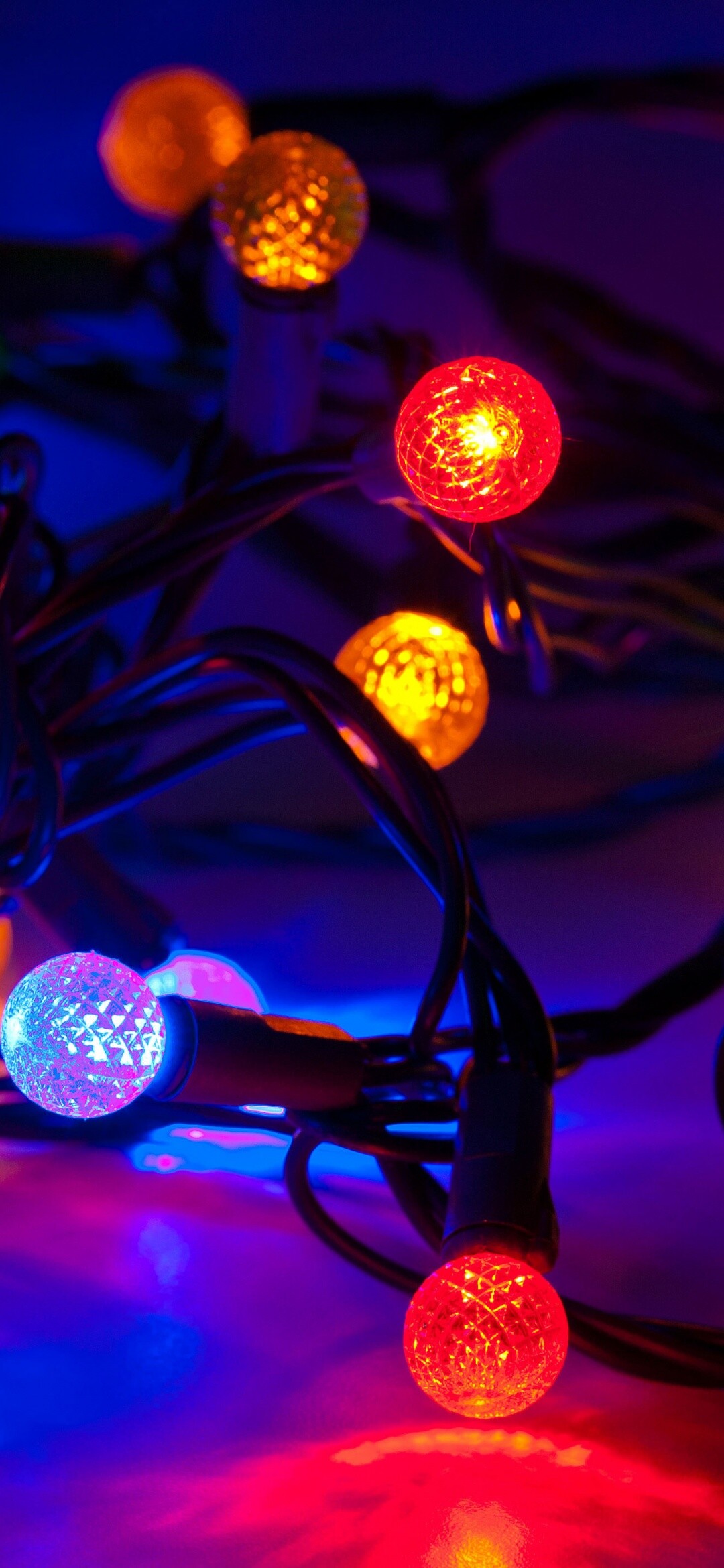 Party lights, Colorful aesthetics, Christmas celebrations, Holiday joy, 1080x2340 HD Phone