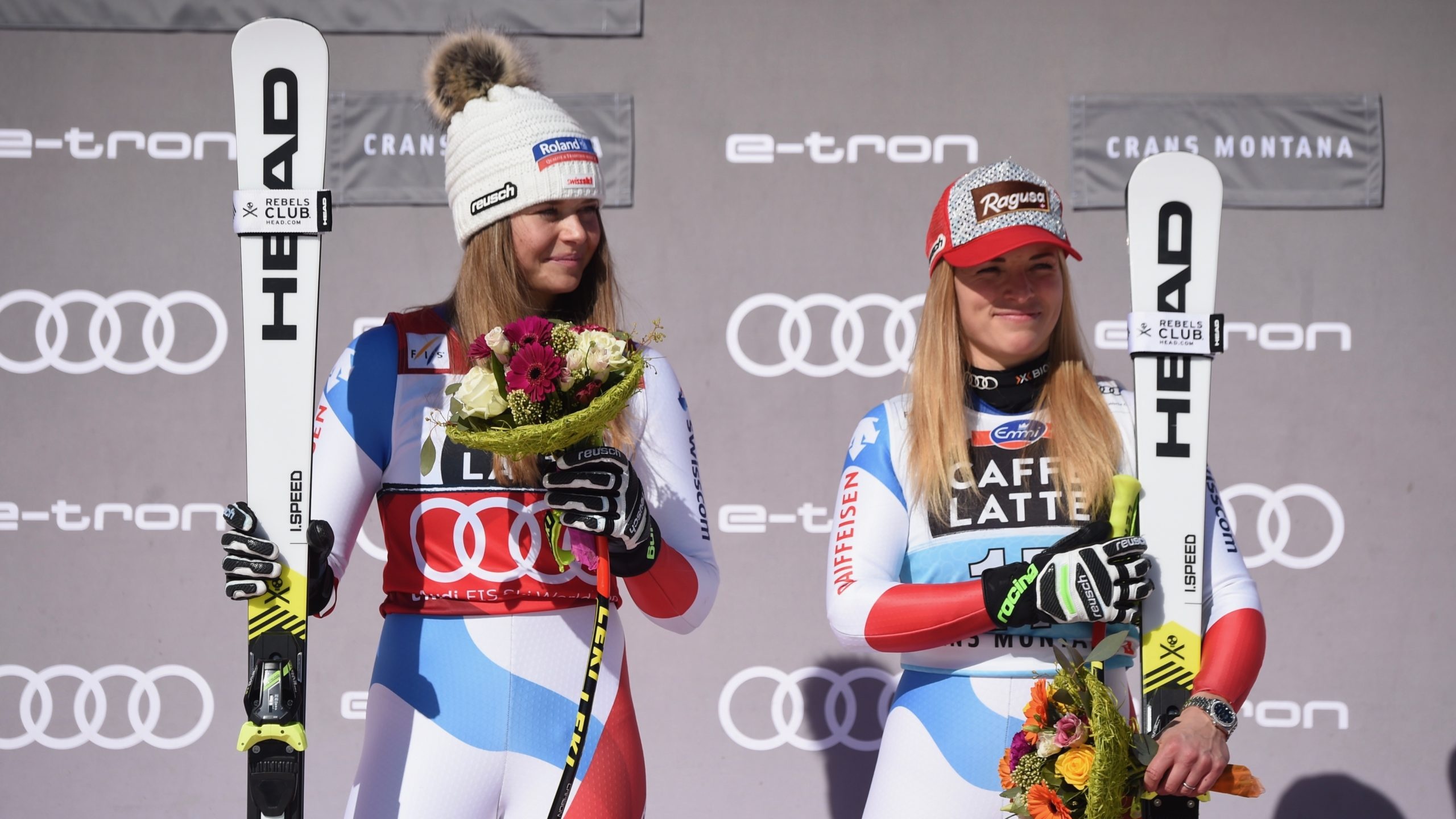 Lara Gut-Behrami, Combin Cortina, Alpine skiing duo, Corinne Suter's partnership, 2560x1440 HD Desktop