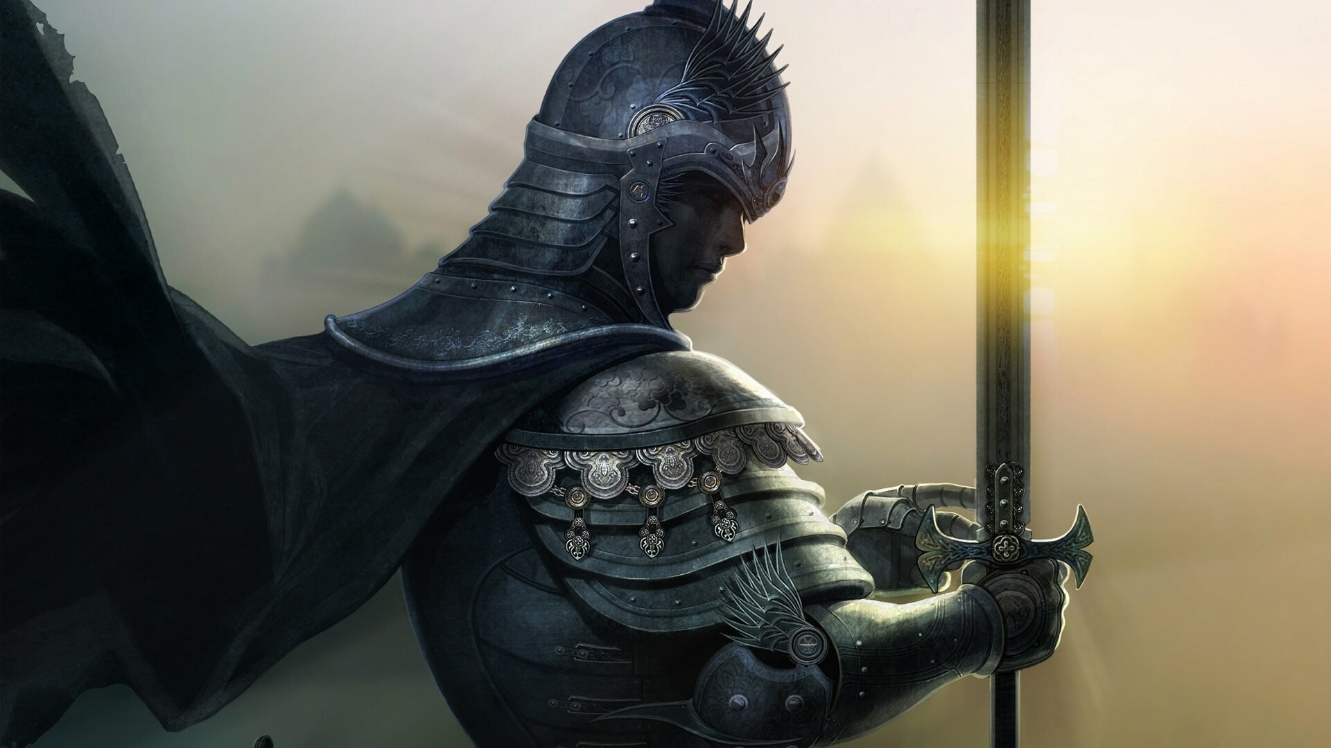 Knight HD wallpapers, Detailed artwork, Impressive armor, Majestic knights, 1920x1080 Full HD Desktop