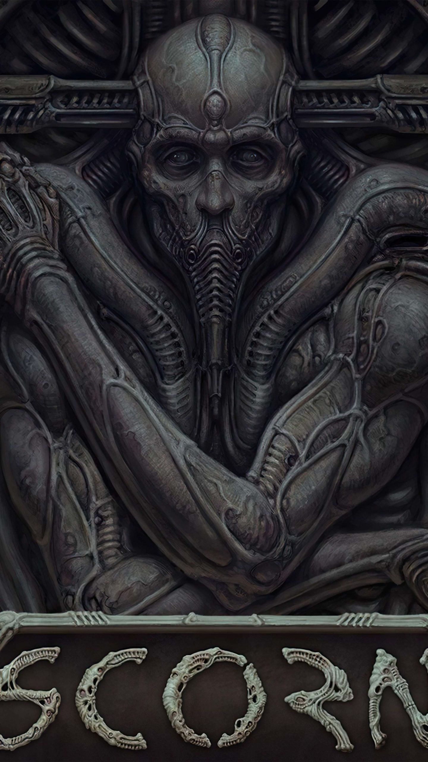 Scorn Xbox game, 4K Ultra HD, Mobile wallpaper, Terrifying horror, 1440x2560 HD Phone