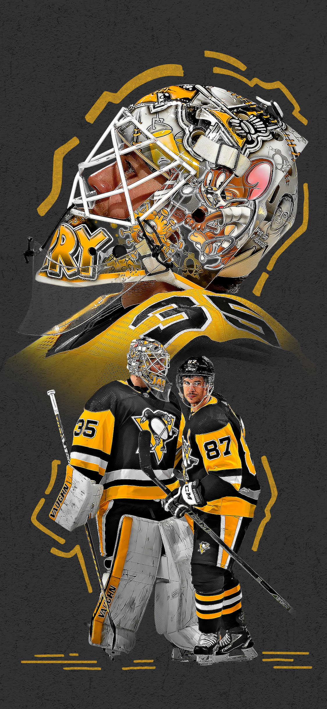 Pittsburgh Penguins, Hockey team, NHL, Wallpapers, 1130x2440 HD Phone