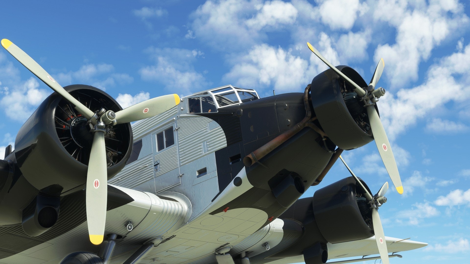 Junkers Airplane, MSFS Ju52 3M, Flight simulator release, FSElite, 1920x1080 Full HD Desktop