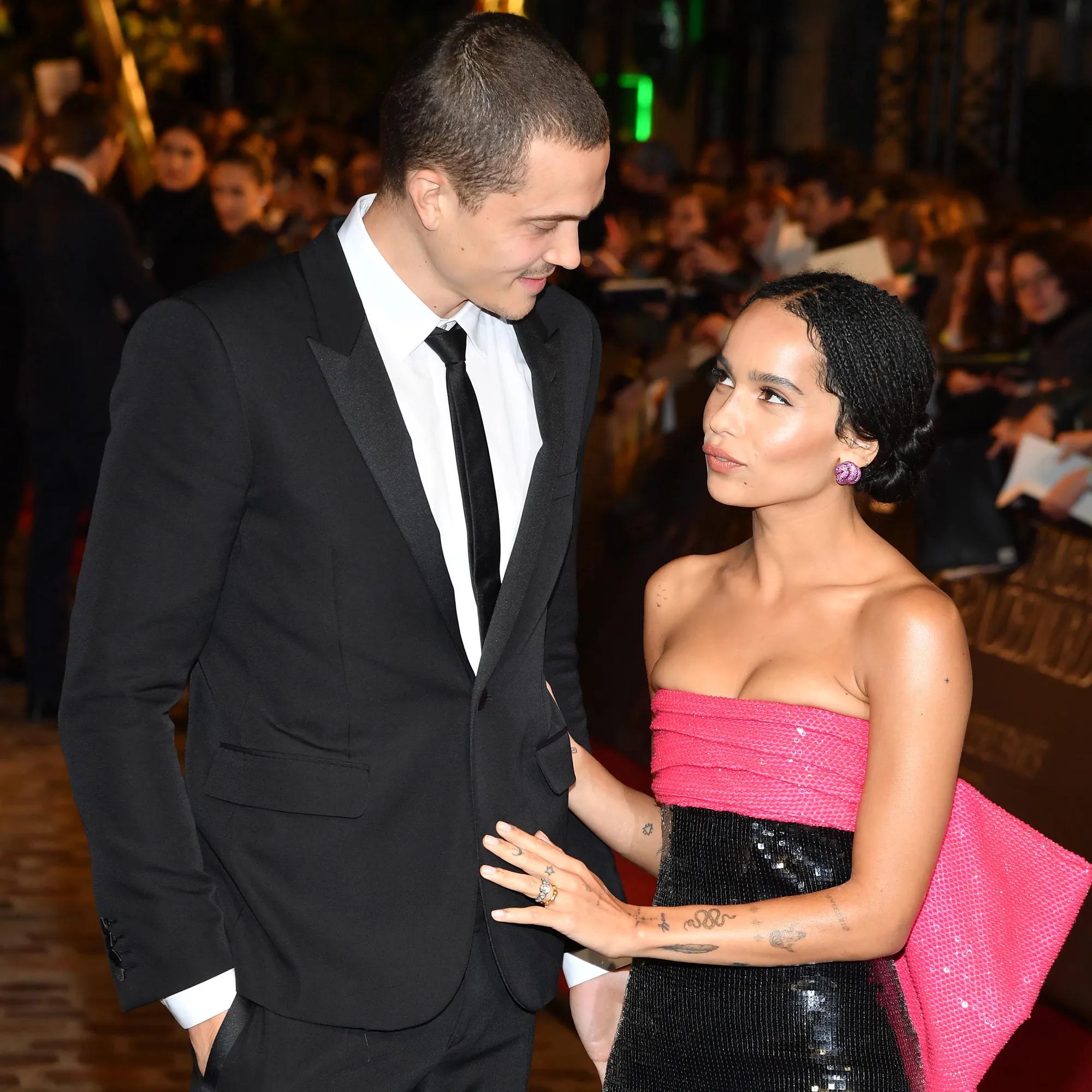 Zo Kravitz, Engagement celebration, Touching Instagram post, Wedding plans, 2000x2000 HD Phone