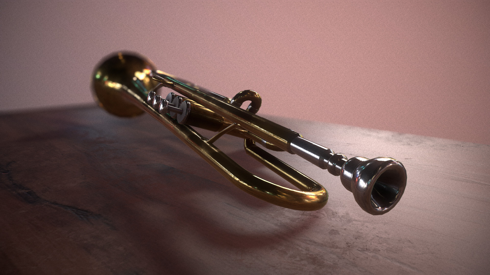 Artstation trumpet, Digital artwork, Musical instrument, 1920x1080 Full HD Desktop