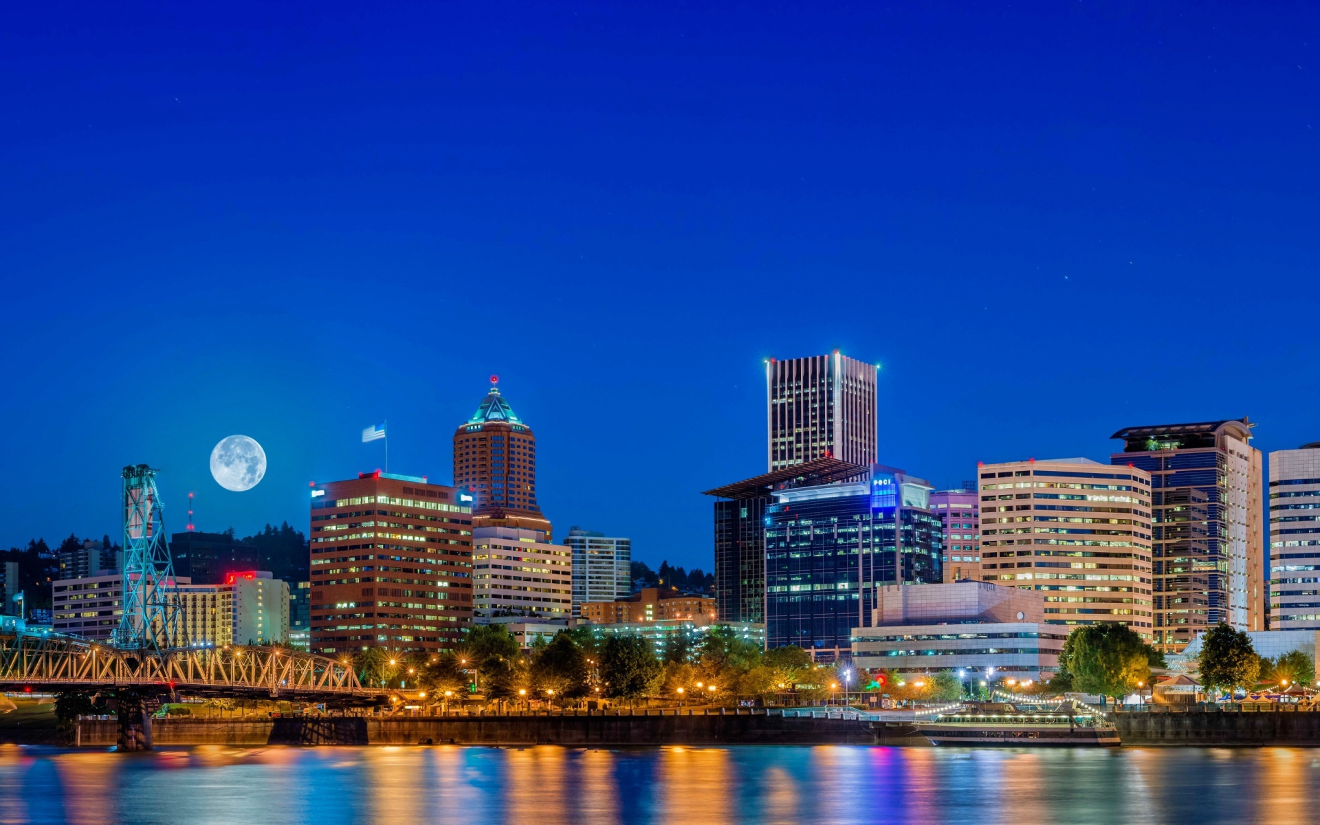 Portland Oregon Skyline, Portland desktop wallpaper, 1920x1200 HD Desktop