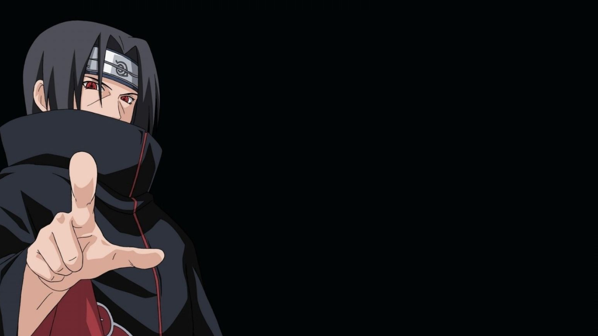 Itachi Uchiha, Akatsuki cloak, Sharingan eyes, Full HD Desktop wallpaper