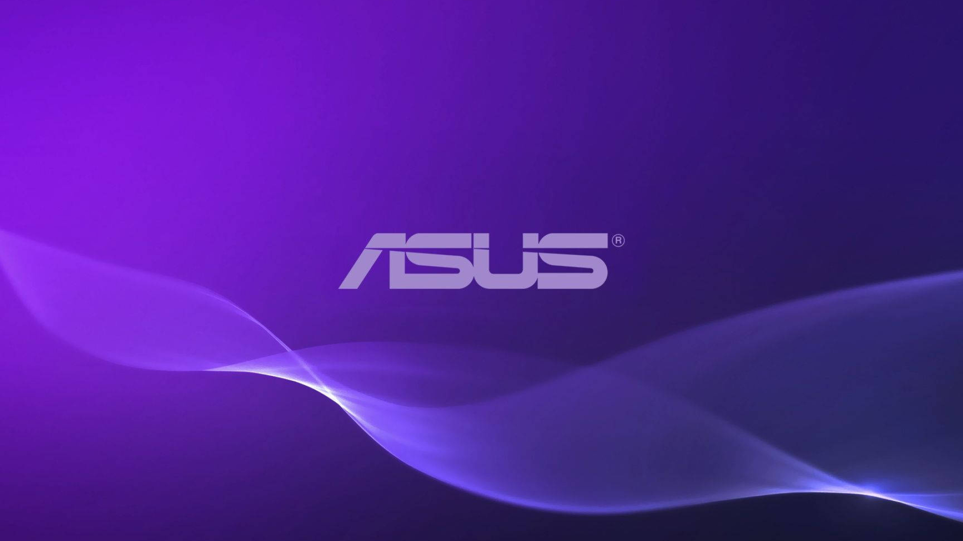 ASUS logo, flowing light waves, purple gradient, Full HD Desktop wallpaper
