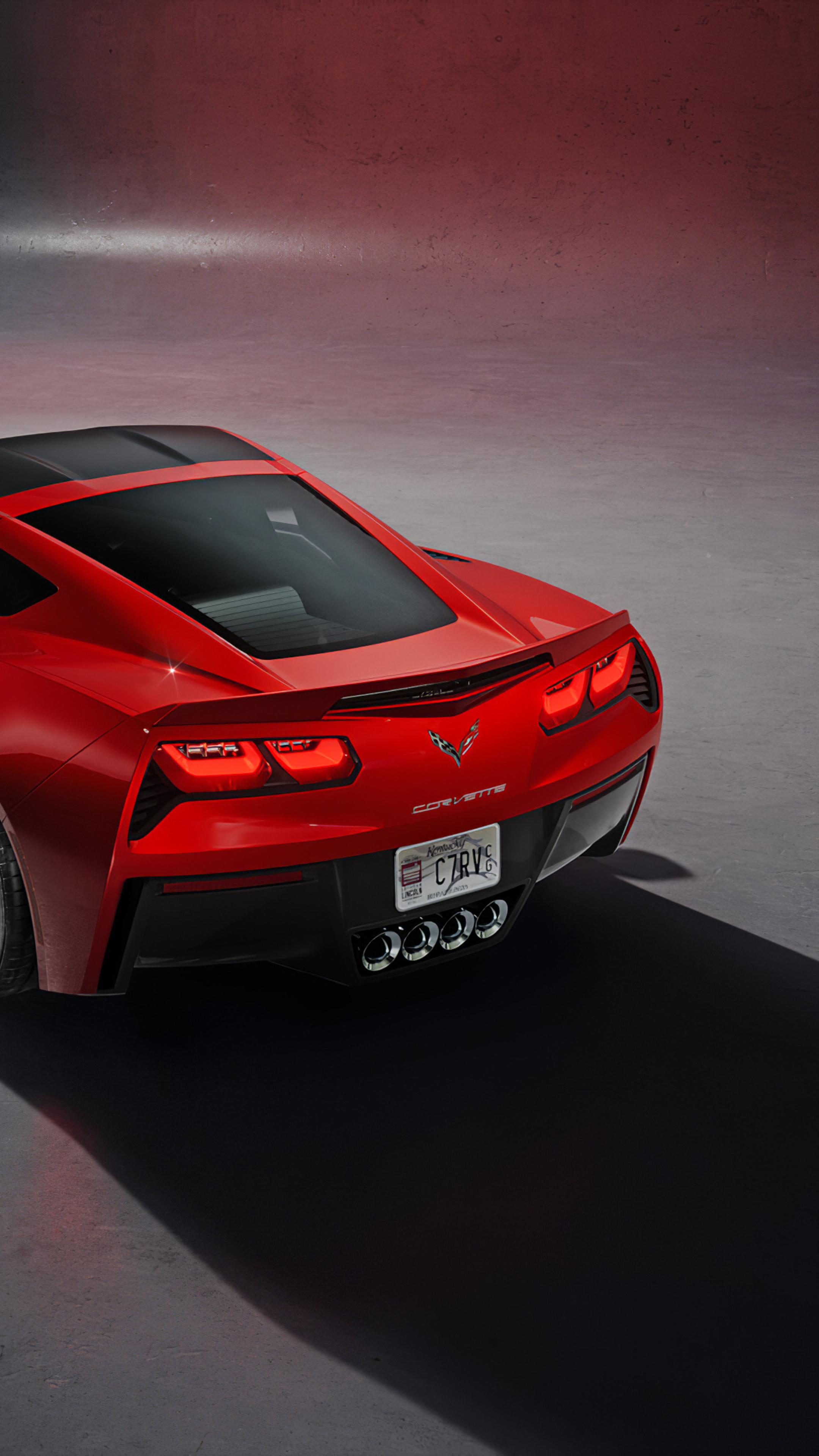 Corvette C7, Rear view, Sony Xperia X, 2160x3840 4K Phone