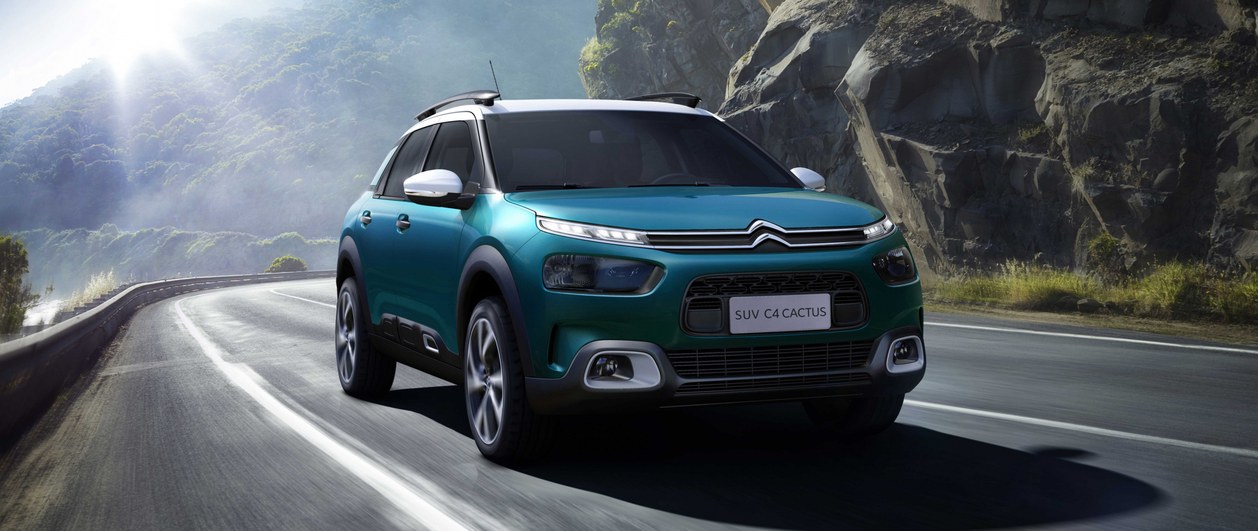 Citroen C4, 2018 car, Road scene, Citroen C4 Cactus, 2560x1080 Dual Screen Desktop