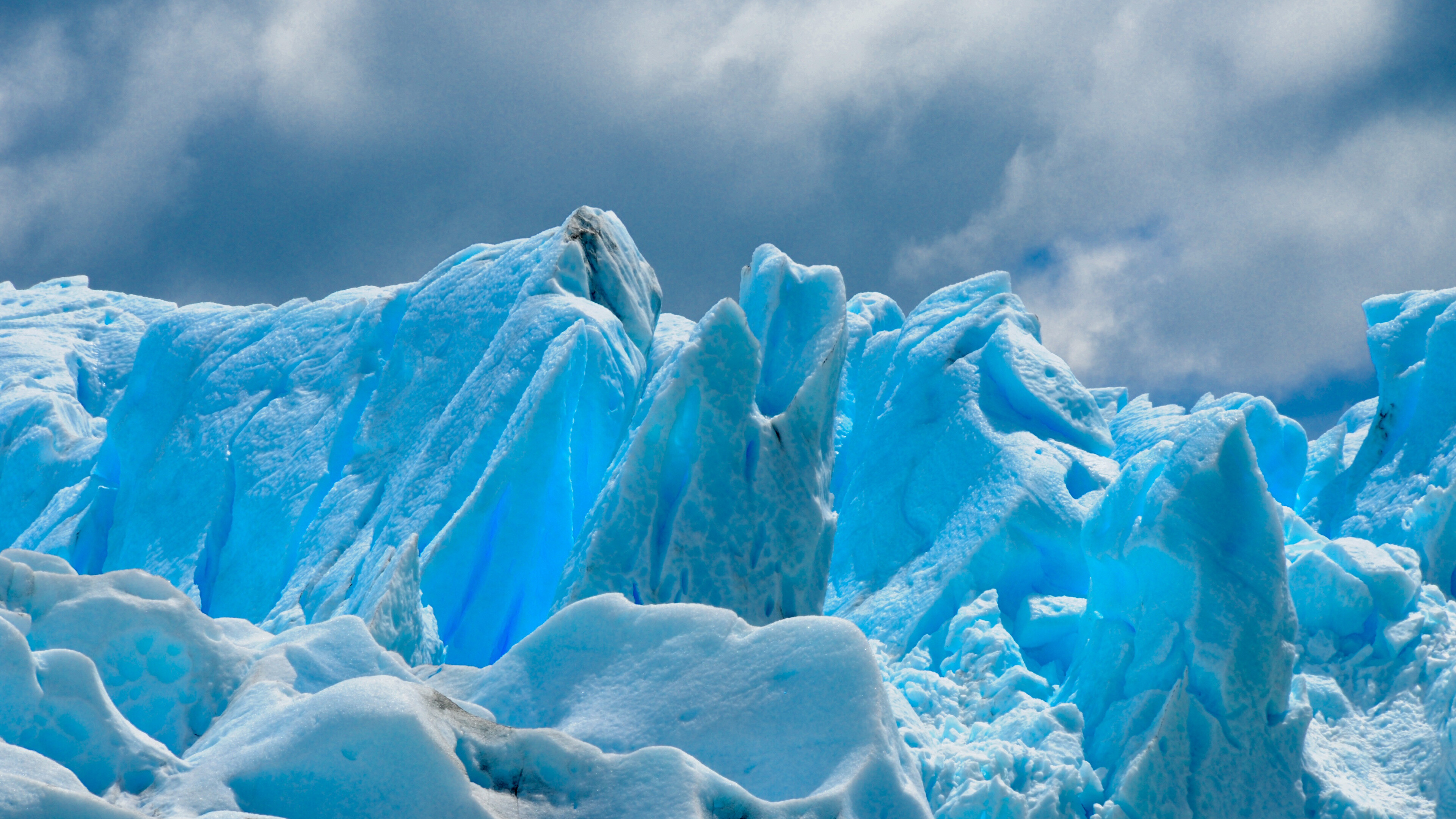 Glacier icebergs, Blue snow nature, 4K UHD wallpaper, 3840x2160 4K Desktop