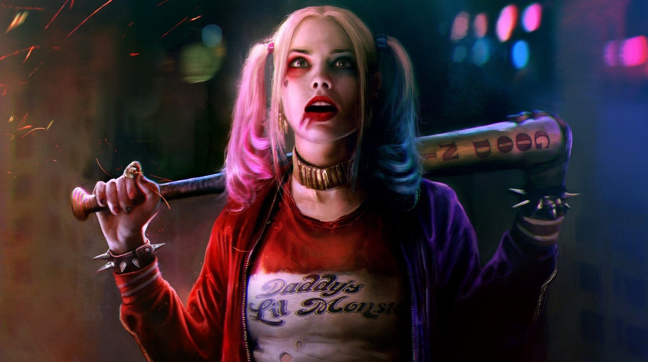 Margot Robbie, Harley Quinn backgrounds, Unique style, 2220x1250 HD Desktop