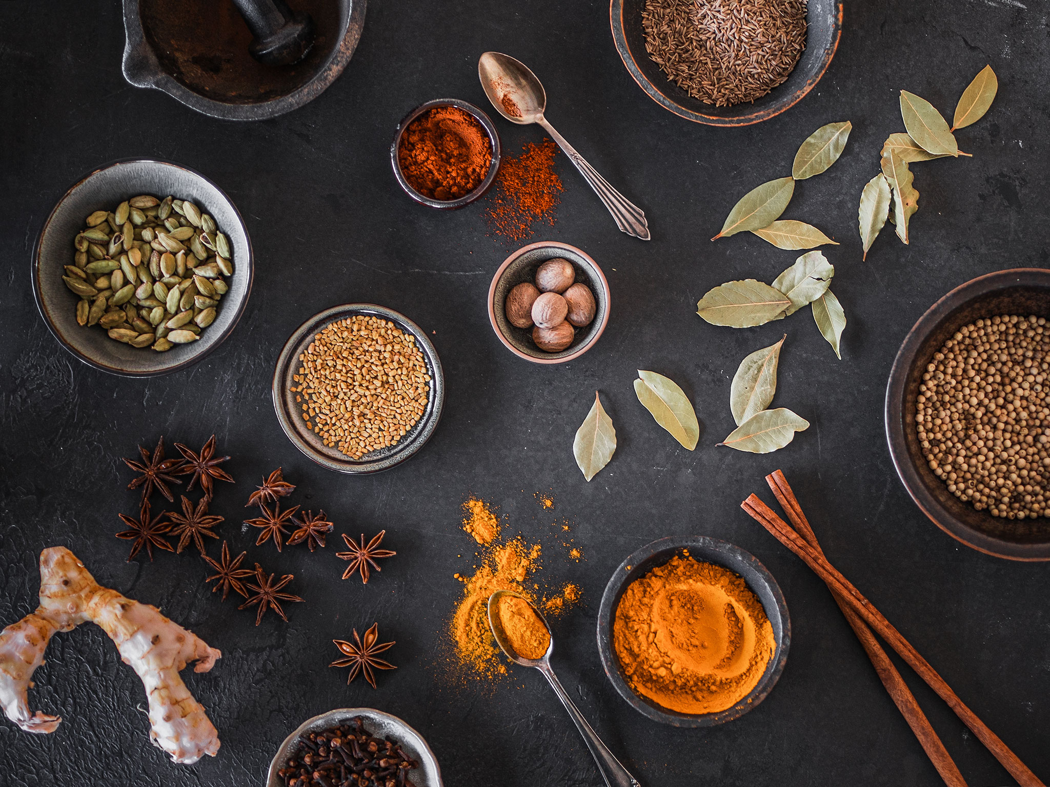 Cardamom powder, Aromatic spice, Culinary ingredient, Curry flavors, 2050x1540 HD Desktop