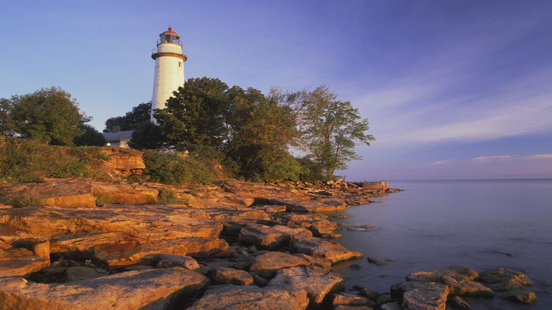 Lake Huron, Lighthouse desktop wallpapers, Free, 1920x1080 Full HD Desktop