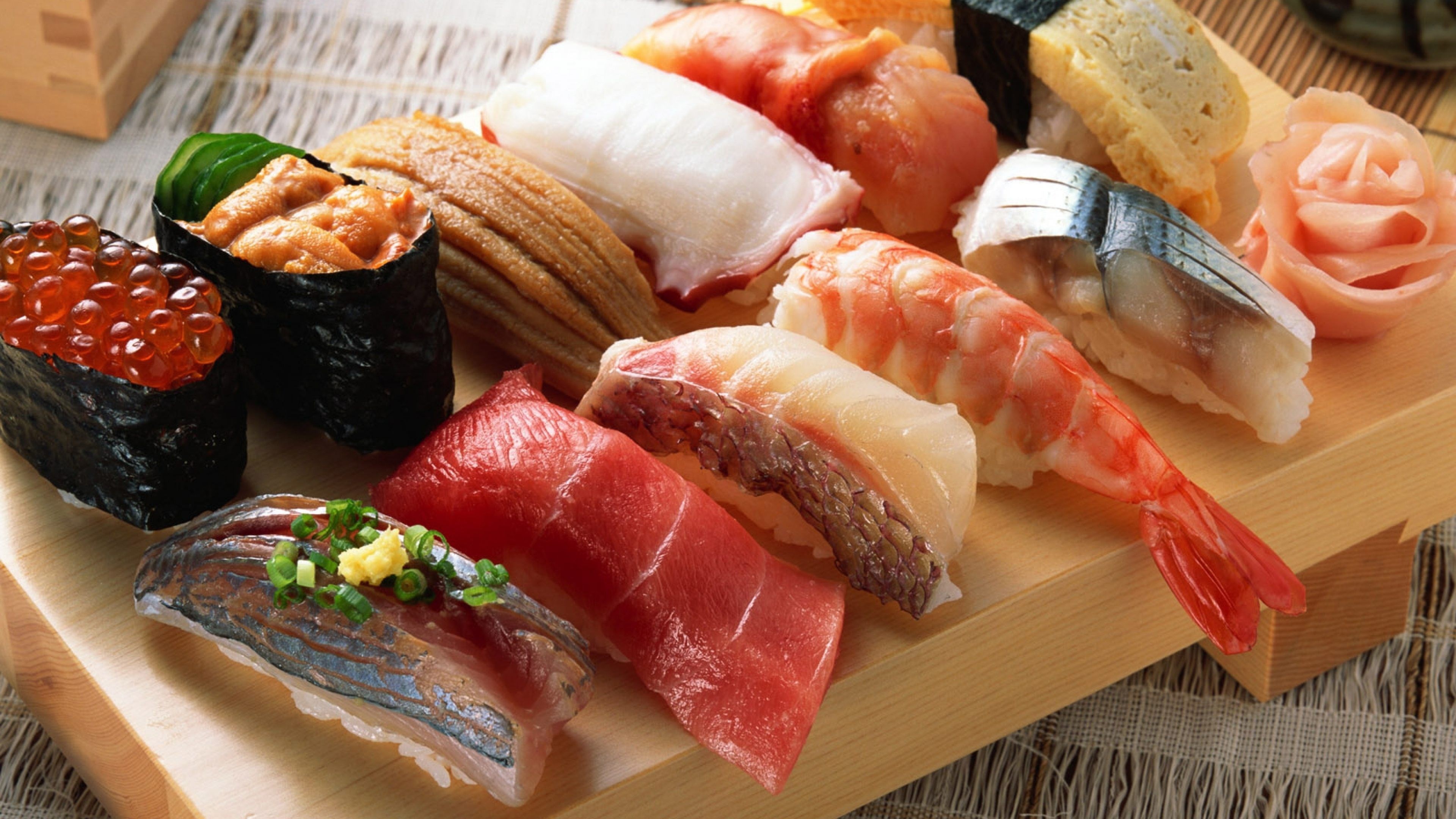 4K ultra HD sushi wallpaper, High quality walls, Sushi fish, Enthralling, 3840x2160 4K Desktop