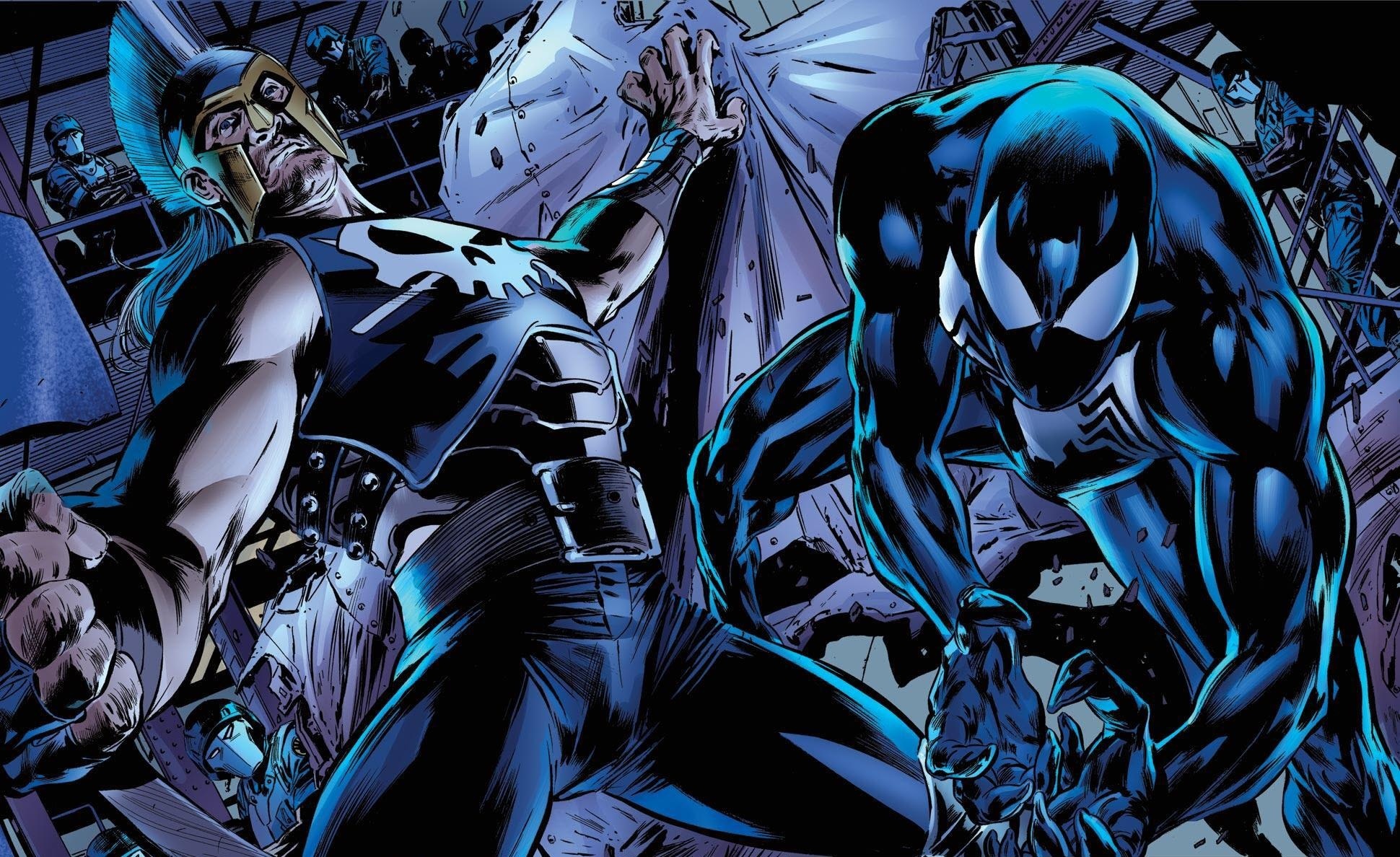 Symbiote Spider-Man, Ares Marvel Comics, Dark Reign comic art, HD Desktop wallpaper