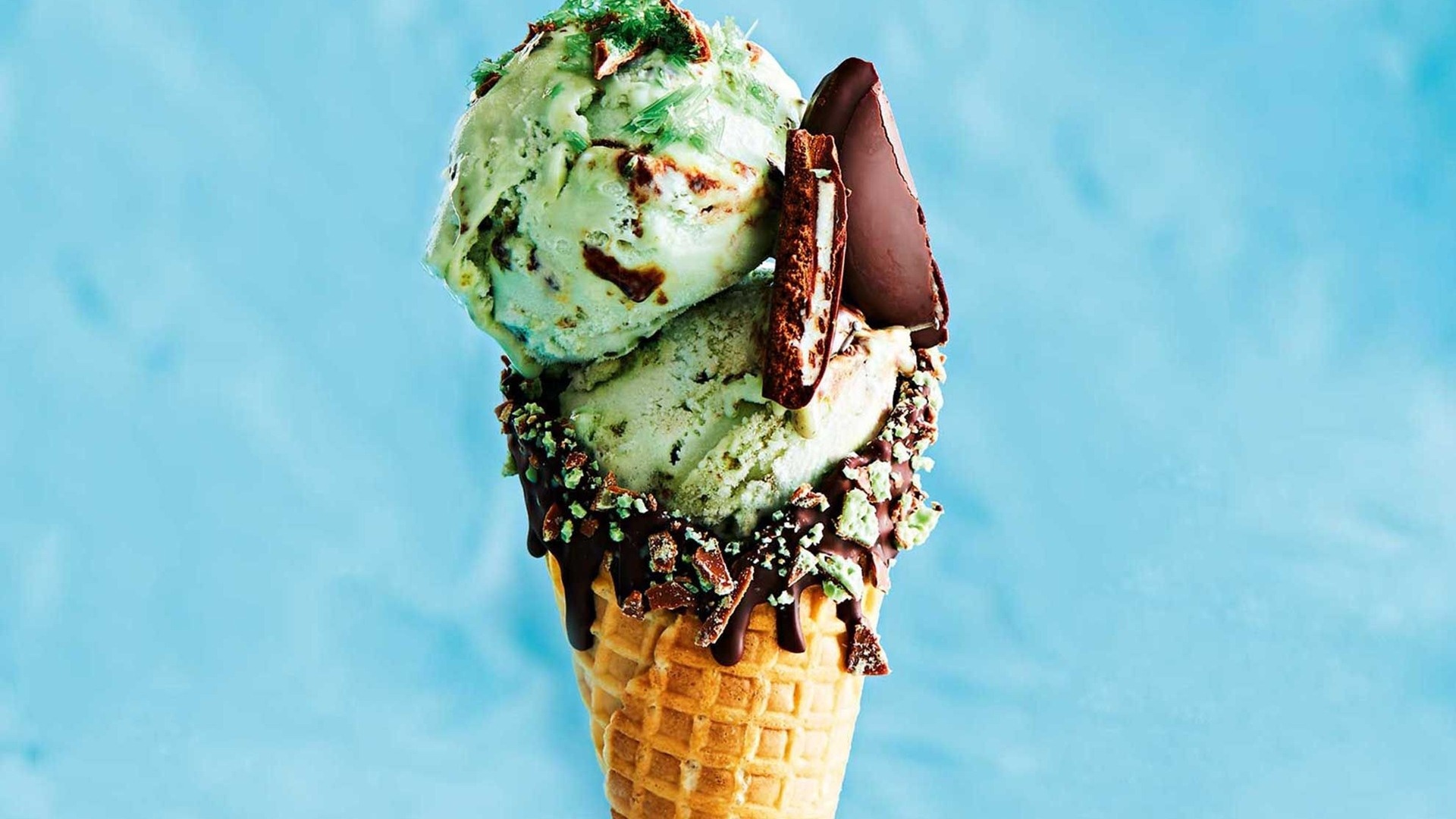 Mint, Ice Cream Cone Wallpaper, 1920x1080 Full HD Desktop