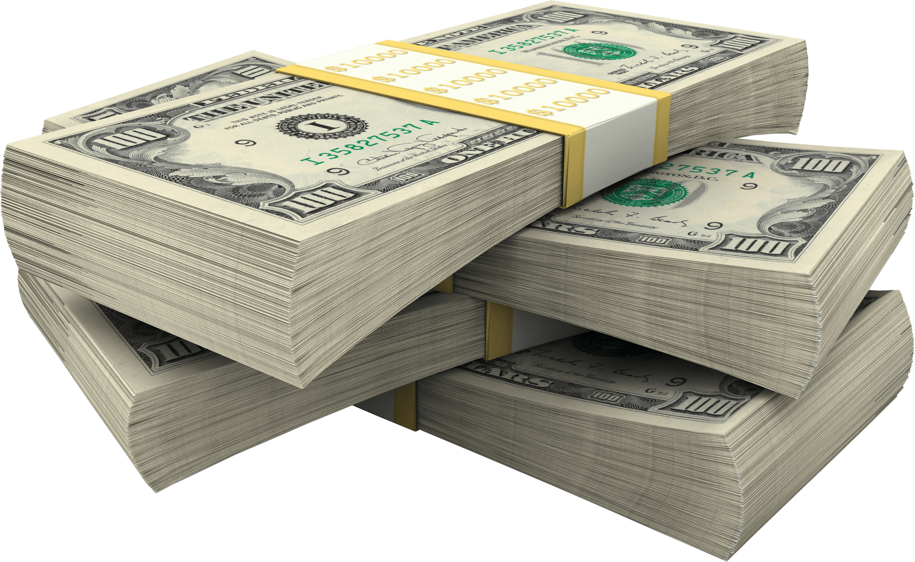 United States hundred-dollar bills, Banded currency stacks, Ten thousand dollar straps, HD Desktop wallpaper