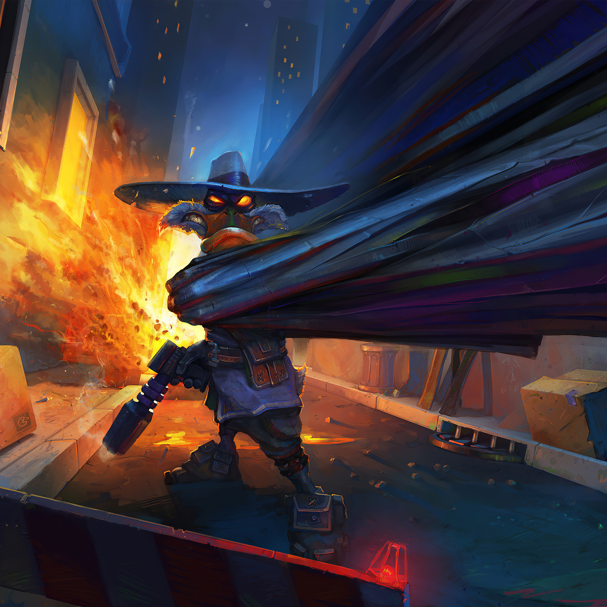 Darkwing duck, iPad air HD wallpapers, 4K wallpapers, Backgrounds, 2050x2050 HD Phone