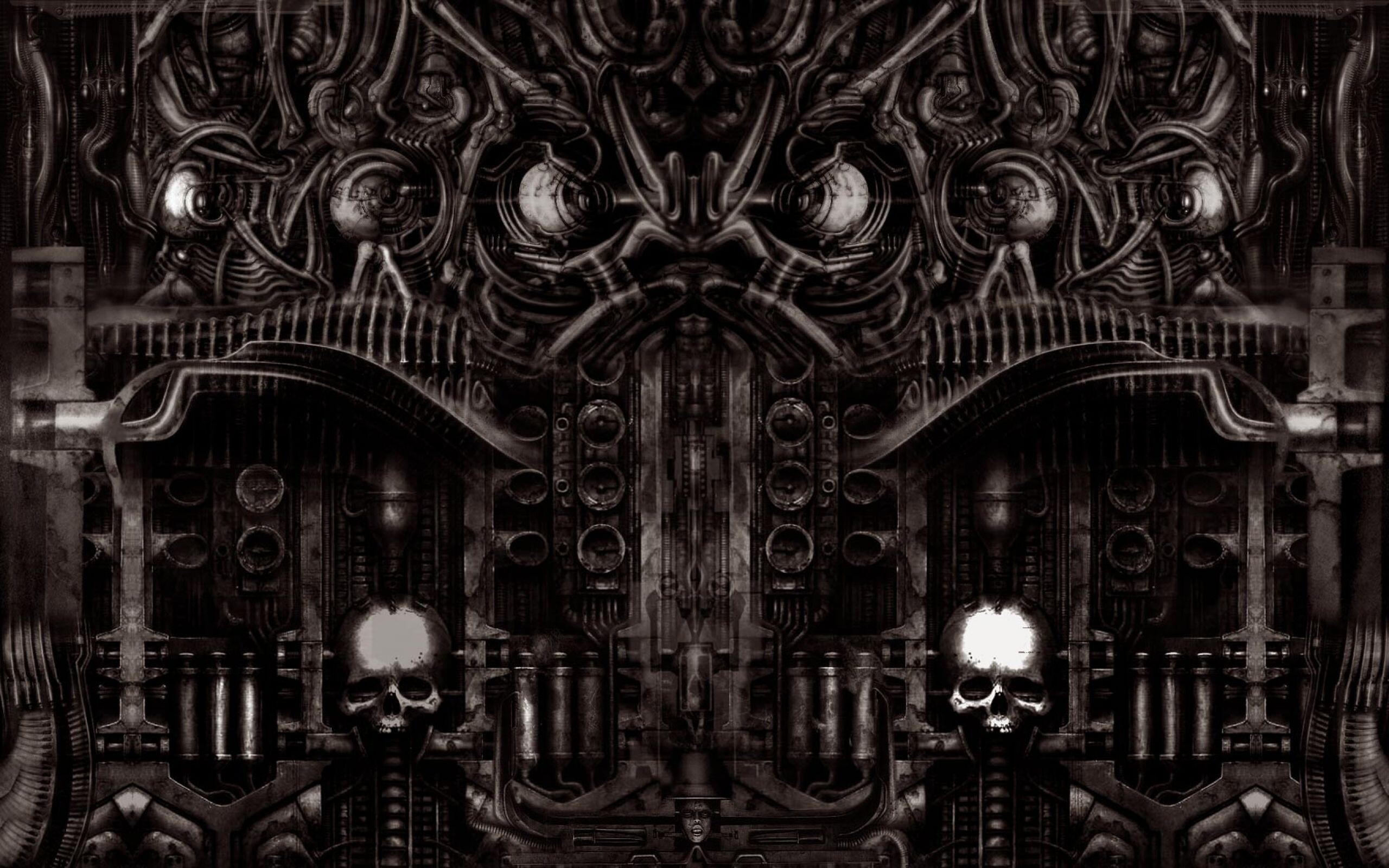 Gothic Skulls, H.R. Giger Wallpaper, 2560x1600 HD Desktop