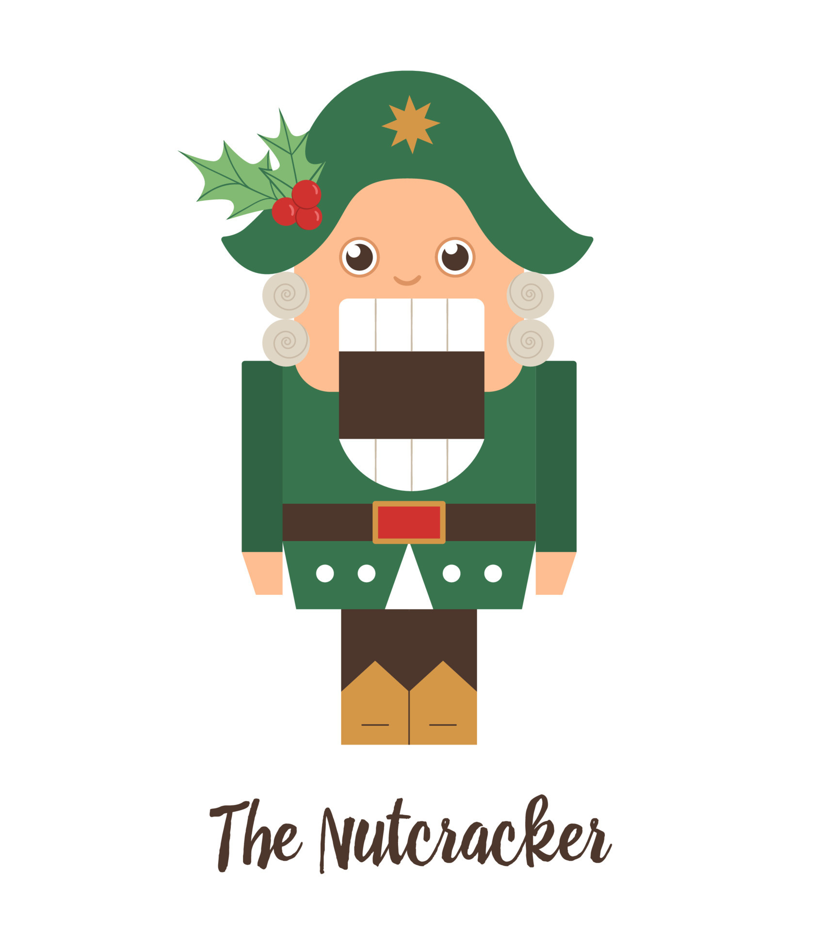 Nutcracker with holly, Winter fairytale illustration, Christmas, Winter design, 1700x1920 HD Phone