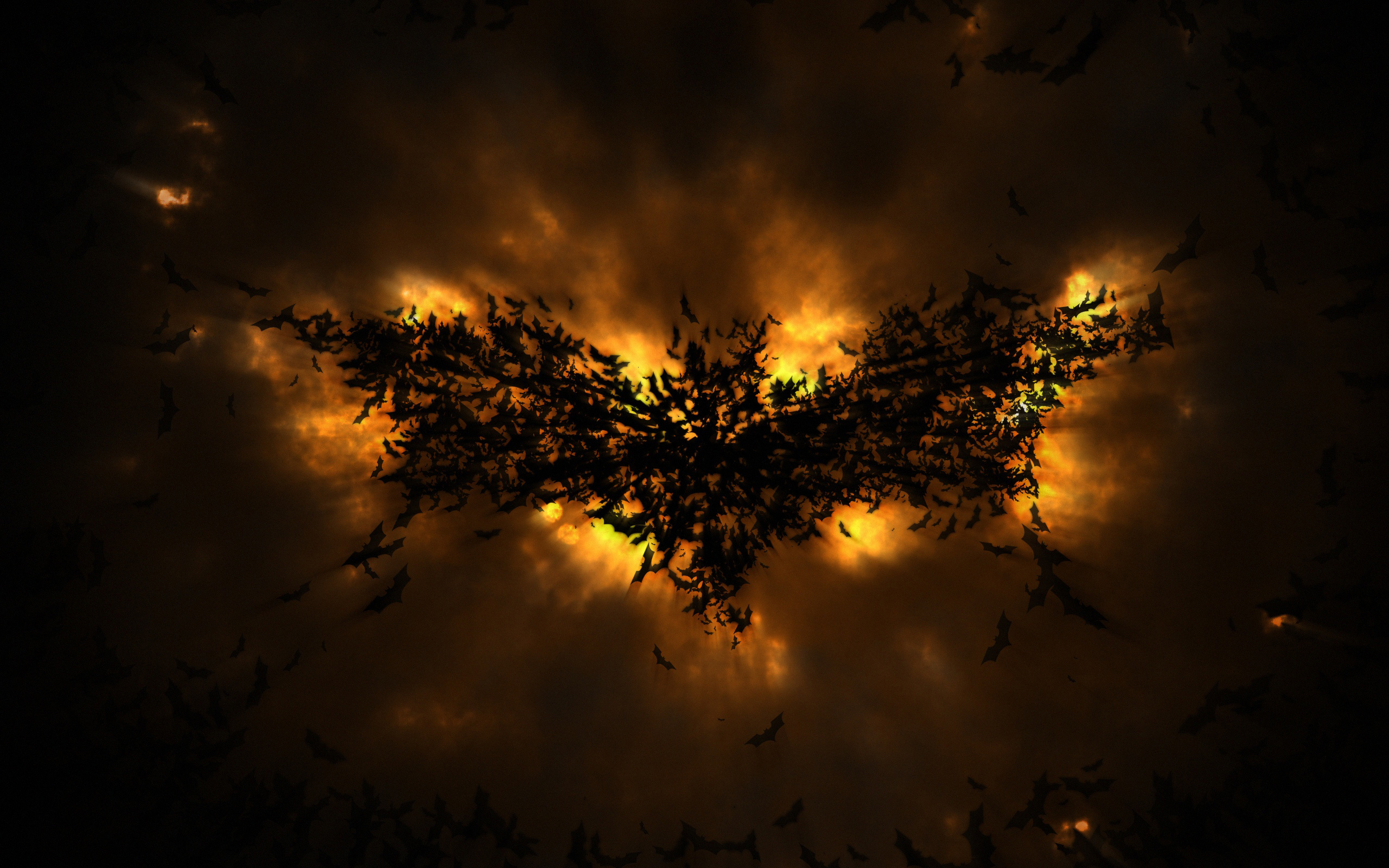 Dark Knight Rises, Batman logo, Abstract wallpaper, 2560x1600 HD Desktop