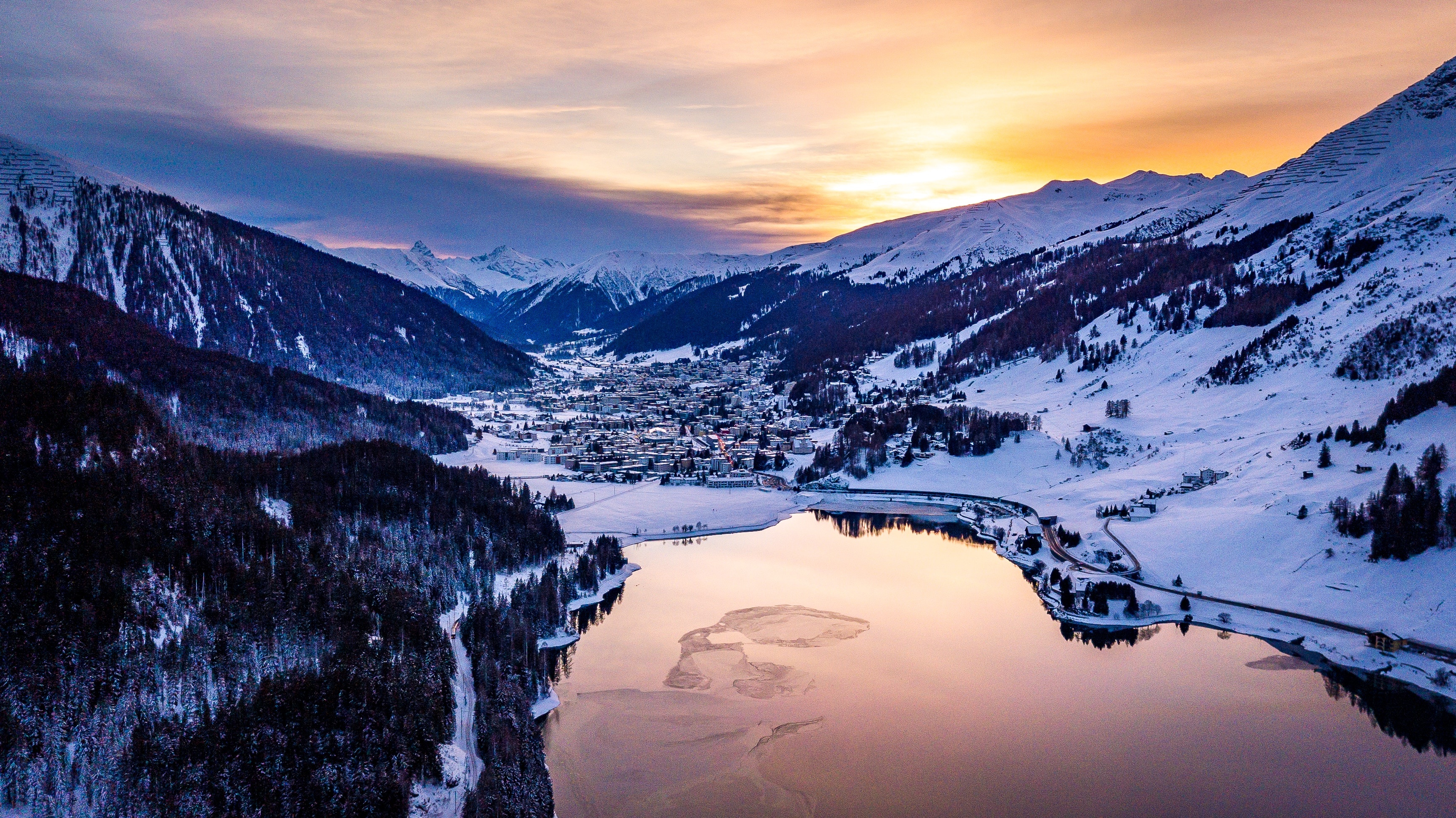 Davos, Switzerland Wallpaper, 3470x1950 HD Desktop