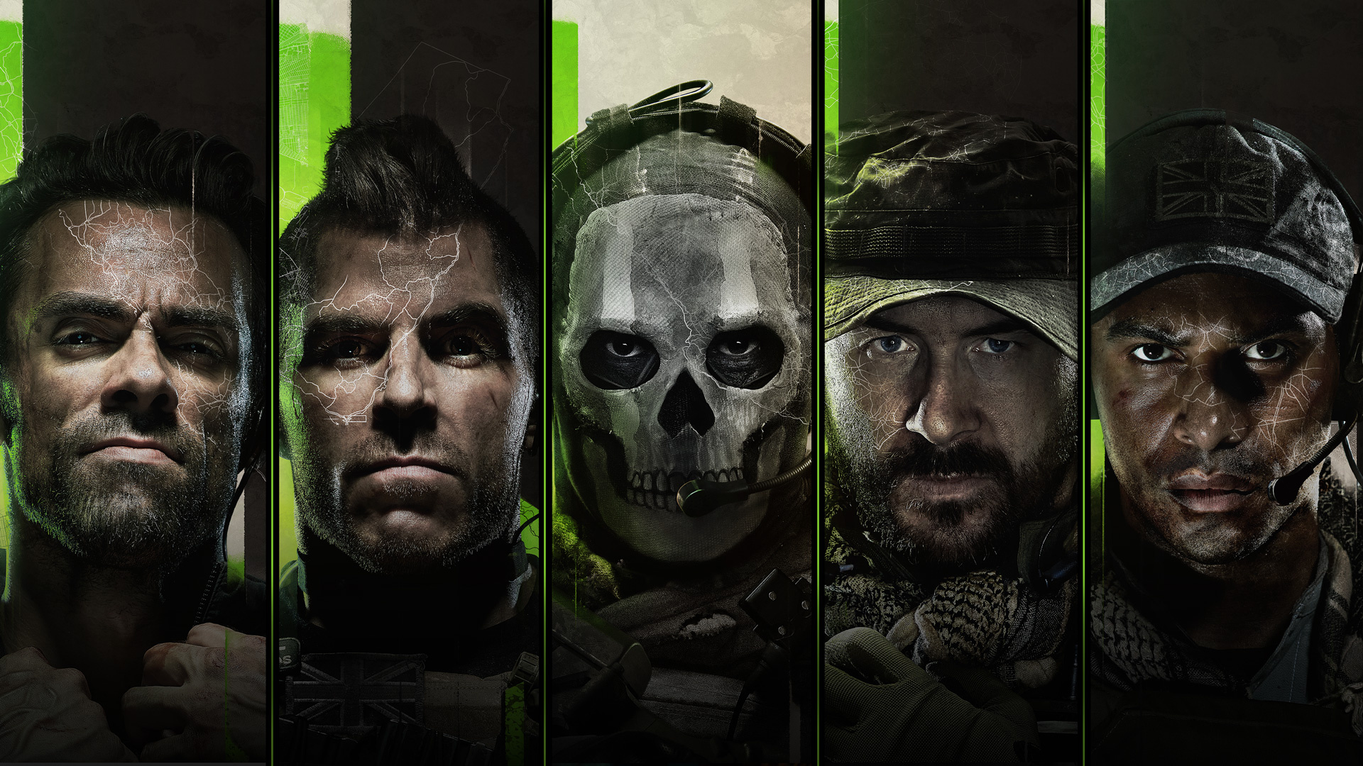 Simon Ghost Riley, Captain John Price, John Soap MacTavish, Kyle Gaz Garrick, Alejandro Vargas, Full HD Desktop wallpaper