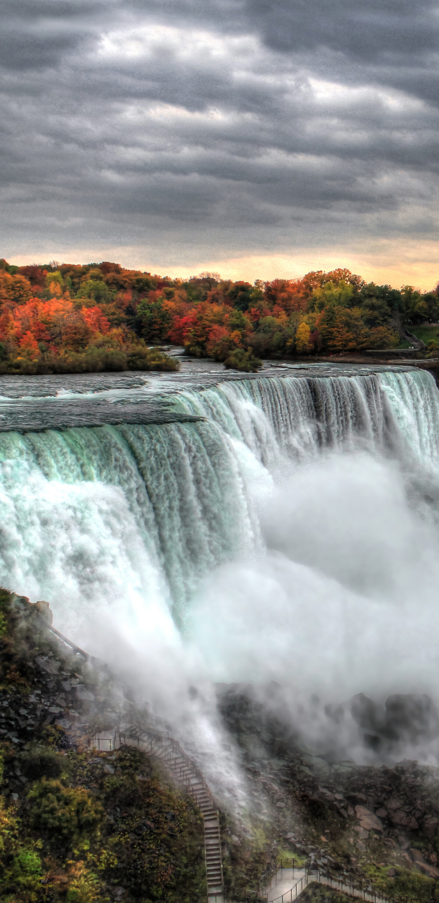 Niagara Falls, Sunset view, 4K wallpapers, Galaxy note, 1440x2960 HD Phone