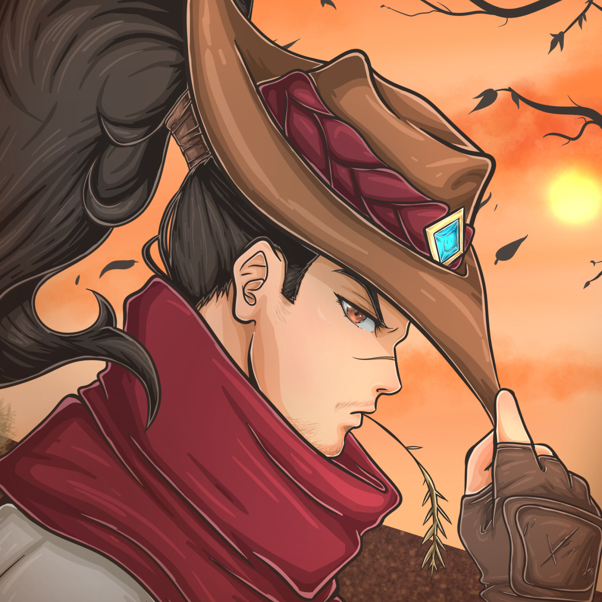 Artwork, High Noon Yasuo Wallpaper, 1920x1920 HD Phone