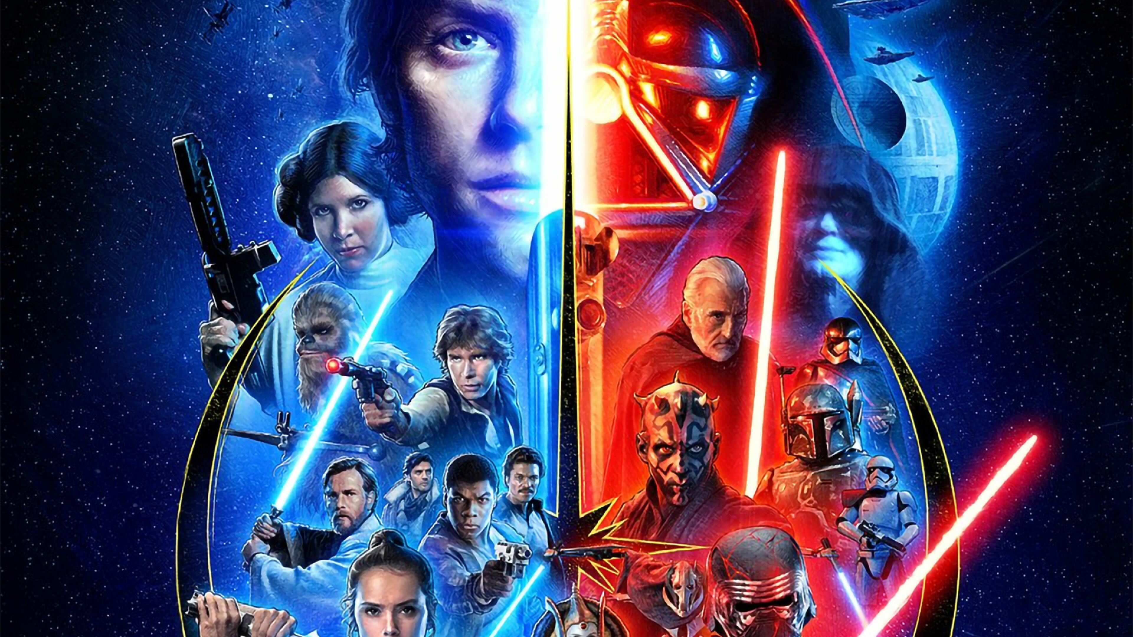 Star Wars, Complete saga, Iconic moments, Memorable quotes, 3840x2160 4K Desktop