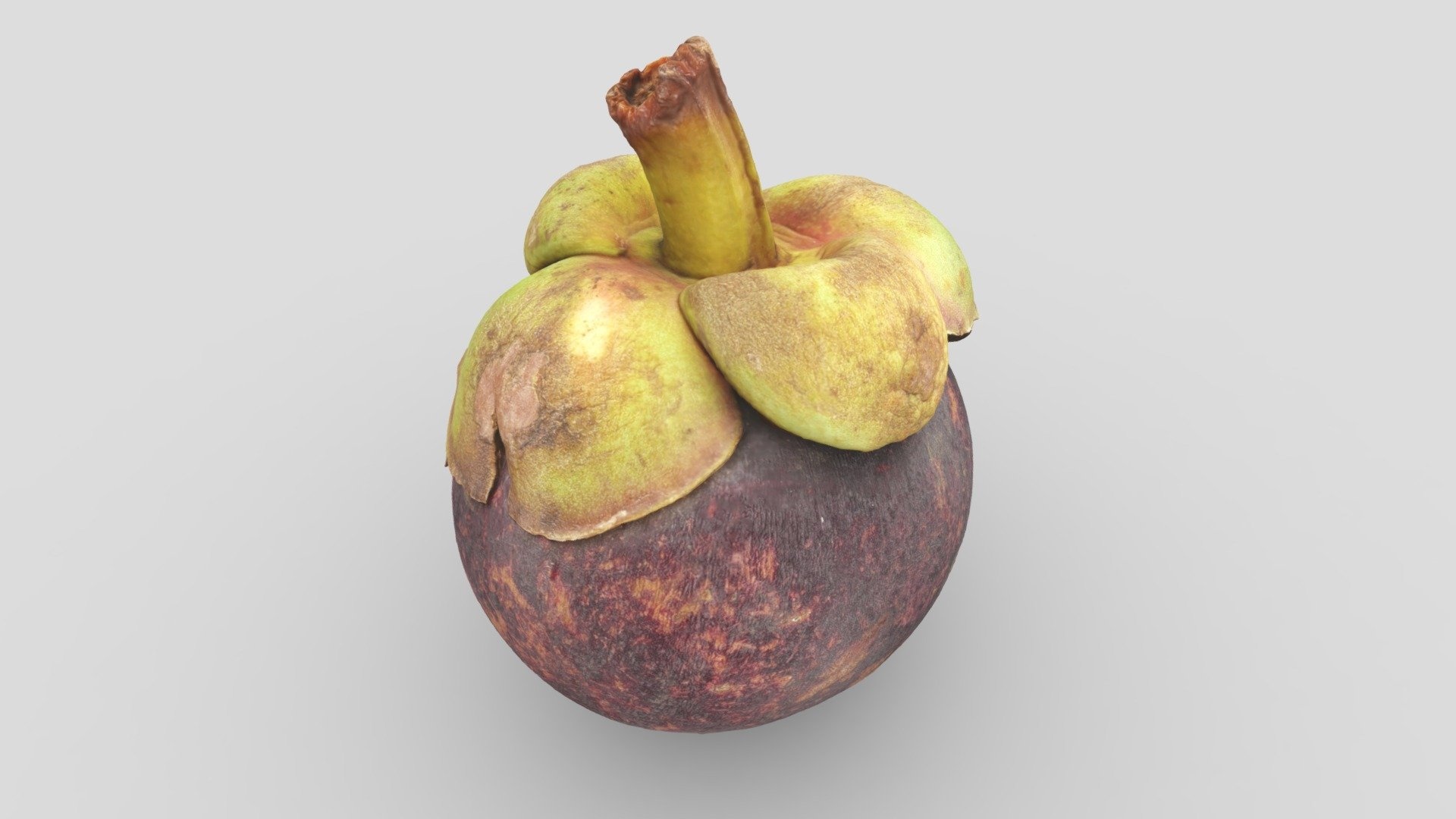 Mangosteen, 3D model, Purple fruit, Digital art, 1920x1080 Full HD Desktop