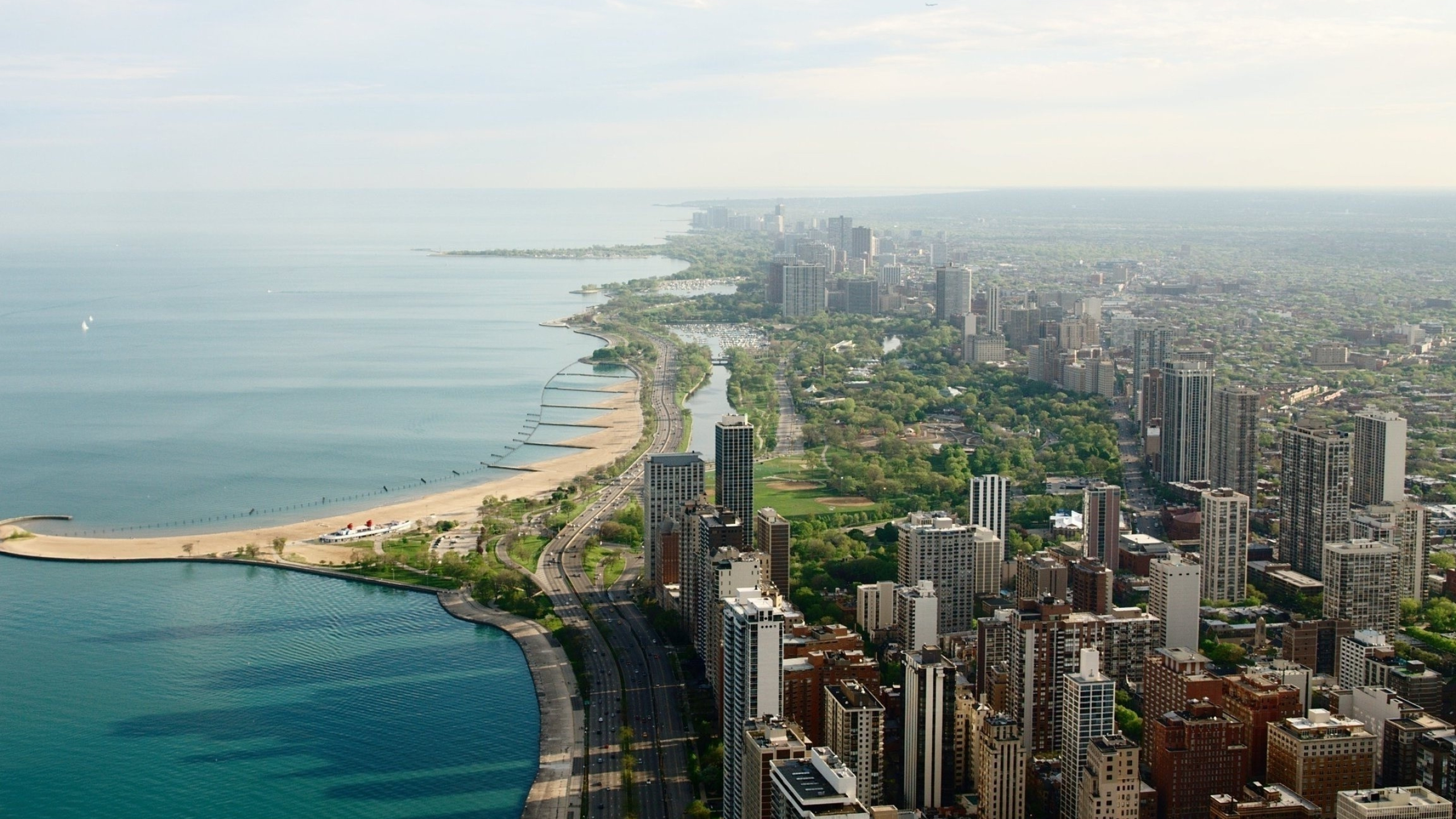 Lake Michigan, Chicago, Travel, 2560x1440 HD Desktop