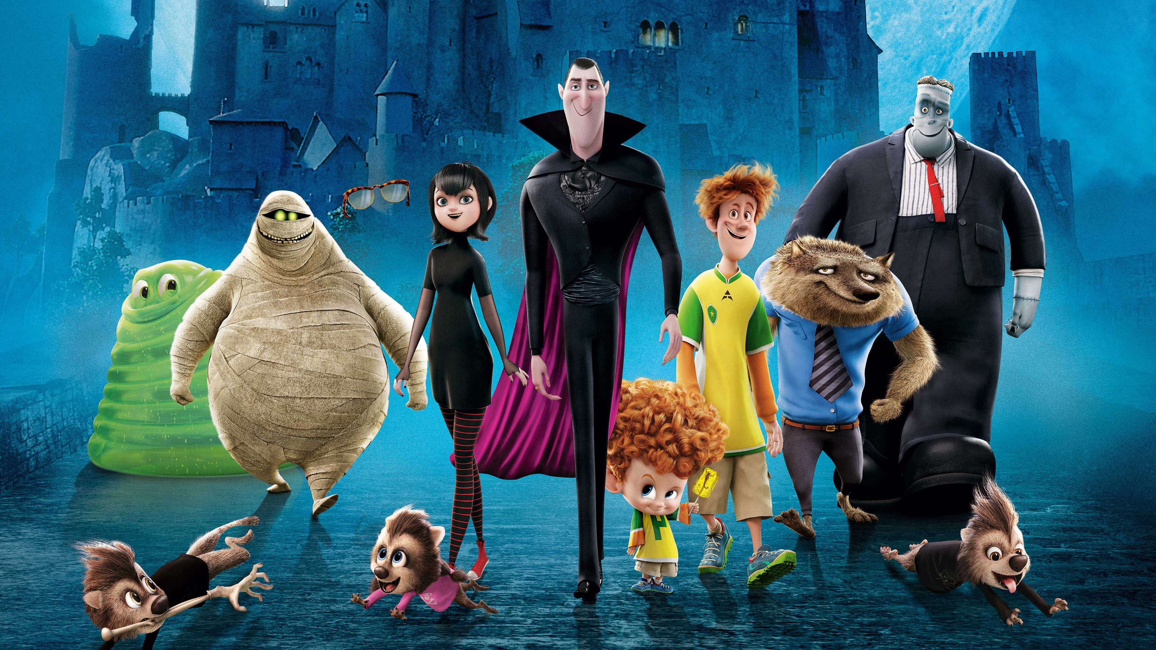 Hotel Transylvania, Animated fun, Monster mash, Spooky characters, 3840x2160 4K Desktop