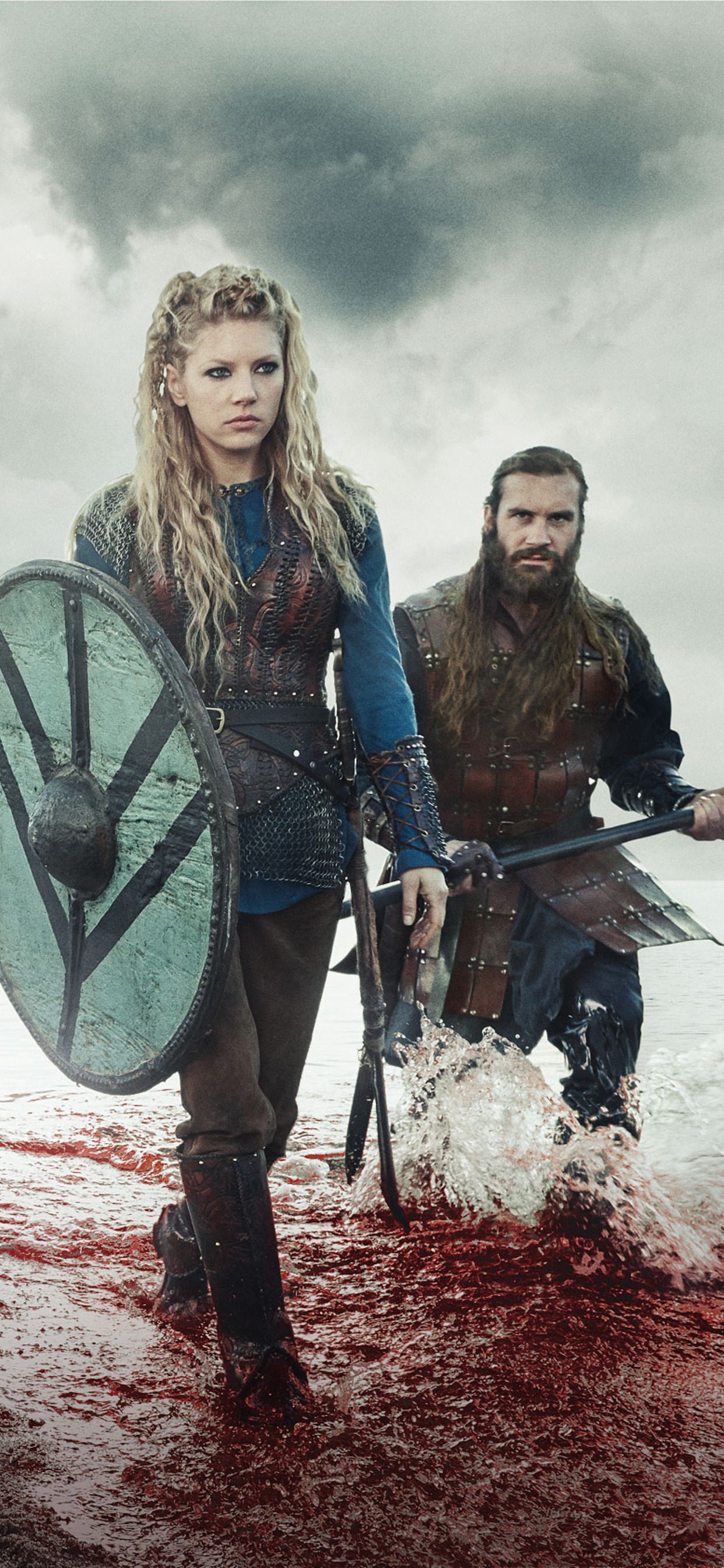 Rollo and Lagertha, Vikings (TV Series) Wallpaper, 1250x2690 HD Phone