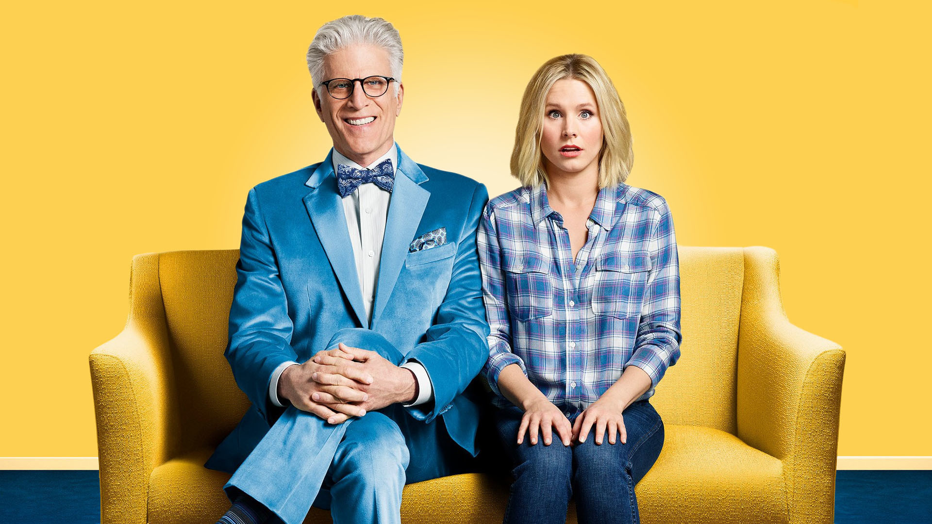 Kristen Bell and Ted Danson, The Good Place (TV Series) Wallpaper, 1920x1080 Full HD Desktop