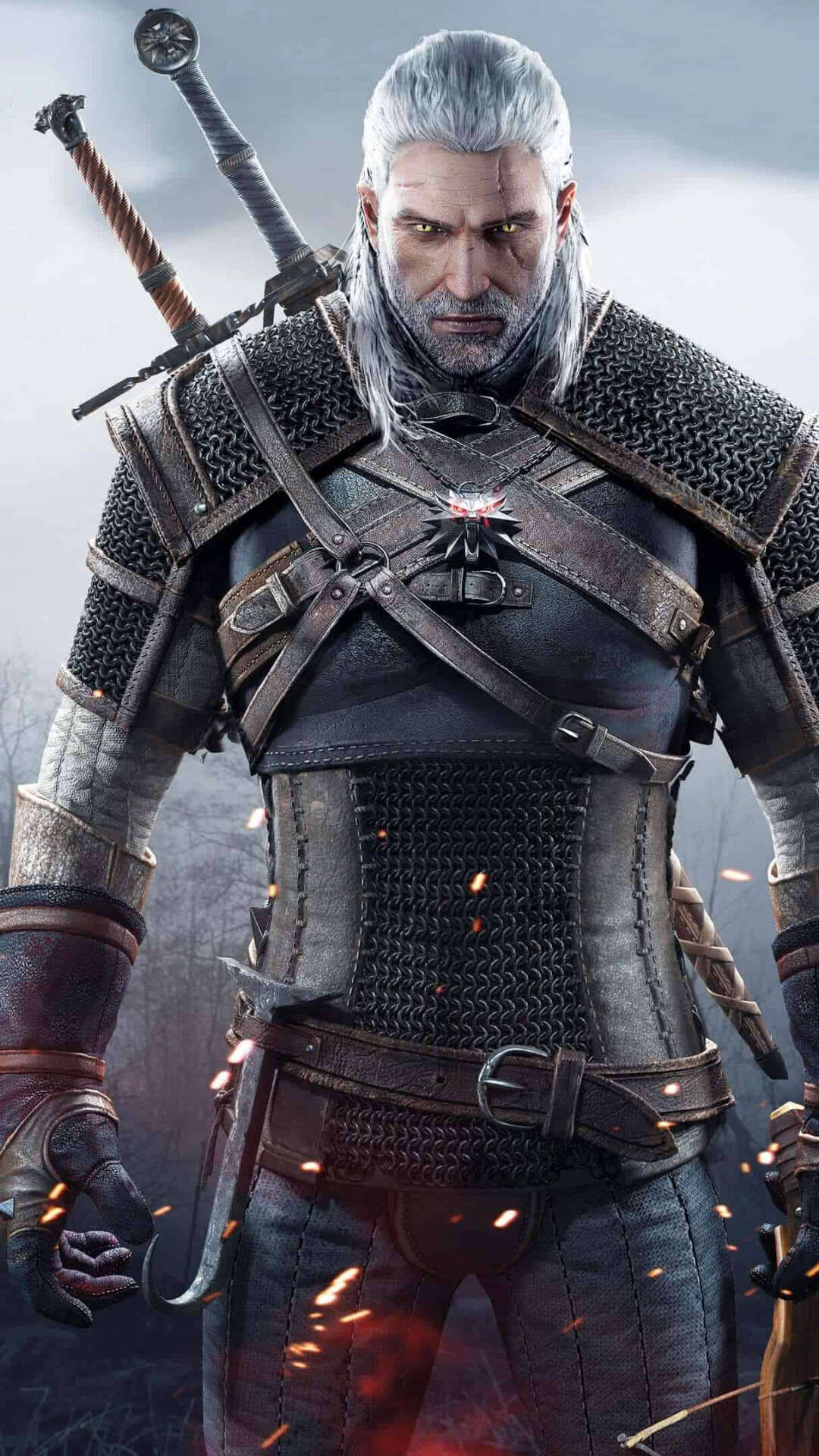 Witcher 3: Wild Hunt, UHD 4K wallpaper, Epic battles, 1080x1920 Full HD Phone