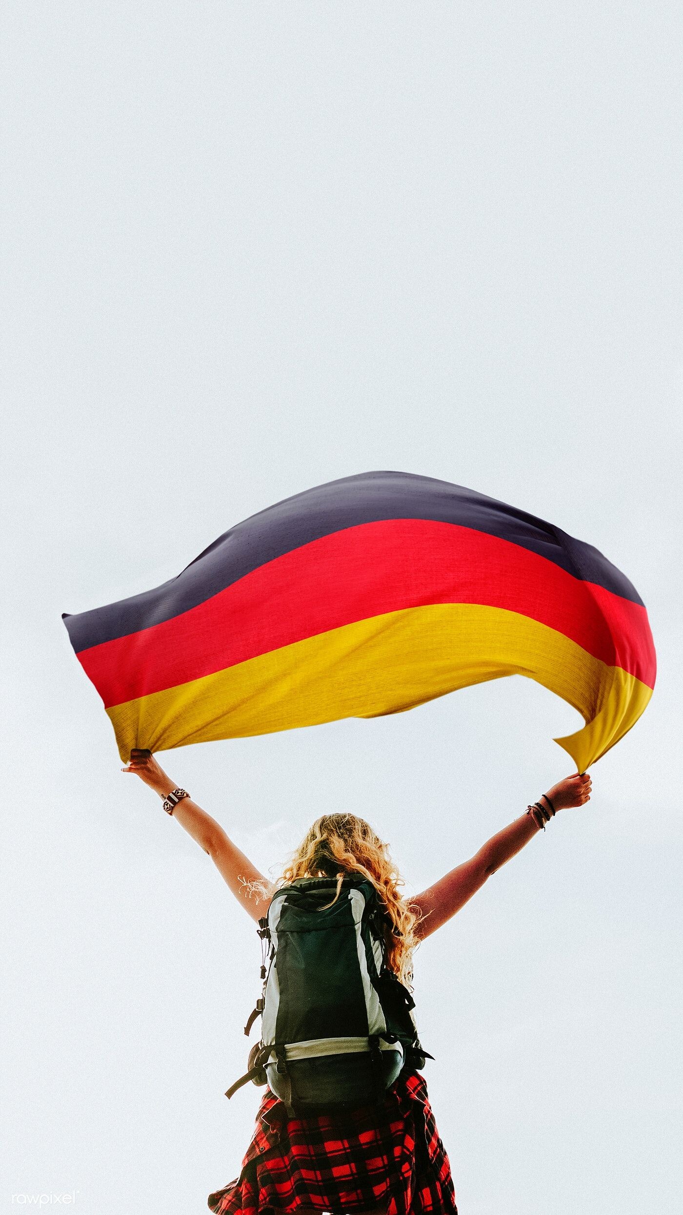 Flag of Germany, National symbol, Proud German, Symbolic portrait, 1400x2490 HD Phone