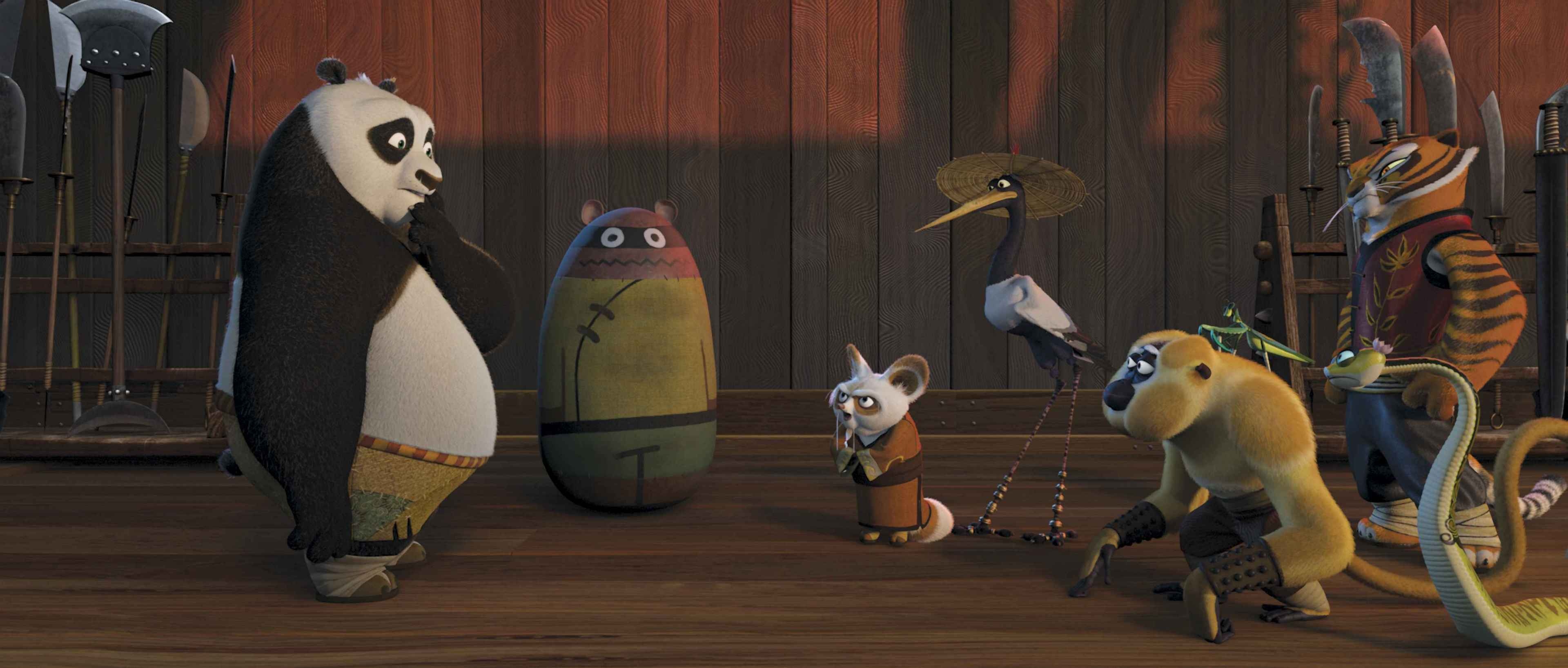 Master Shifu, Kung Fu Panda, Groucho reviews, Movie critique, 3840x1640 Dual Screen Desktop