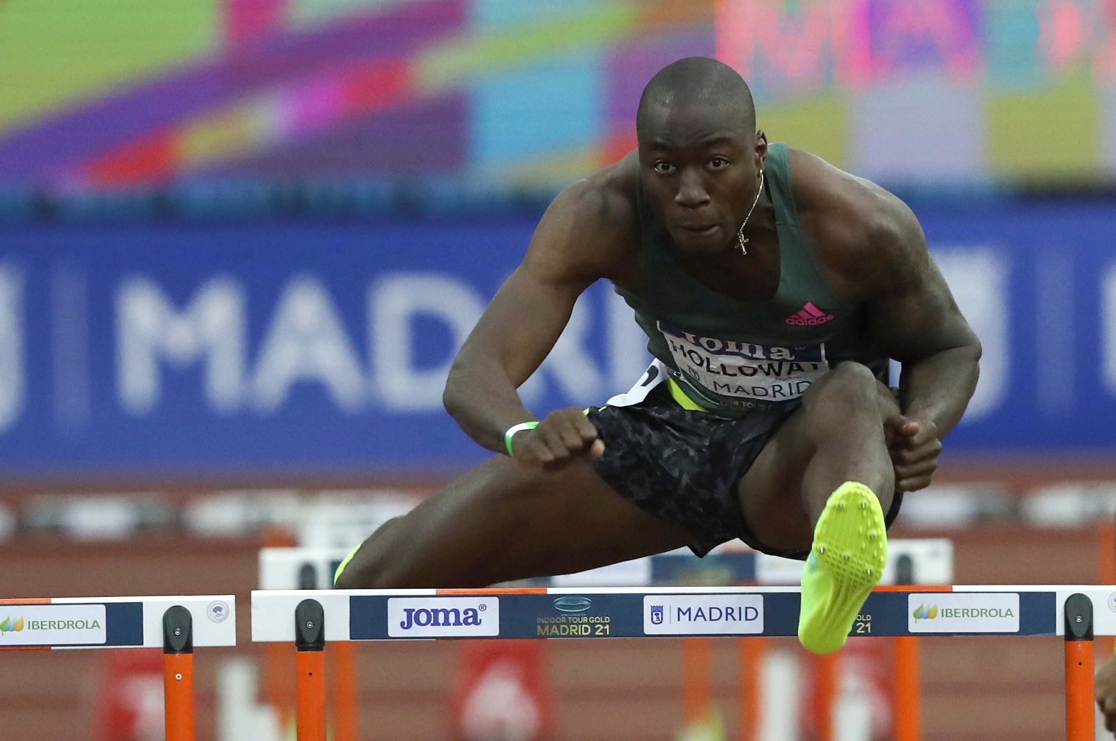 Grant Holloway, 60m hurdles, World record breaker, Athletic achievement, 2180x1450 HD Desktop