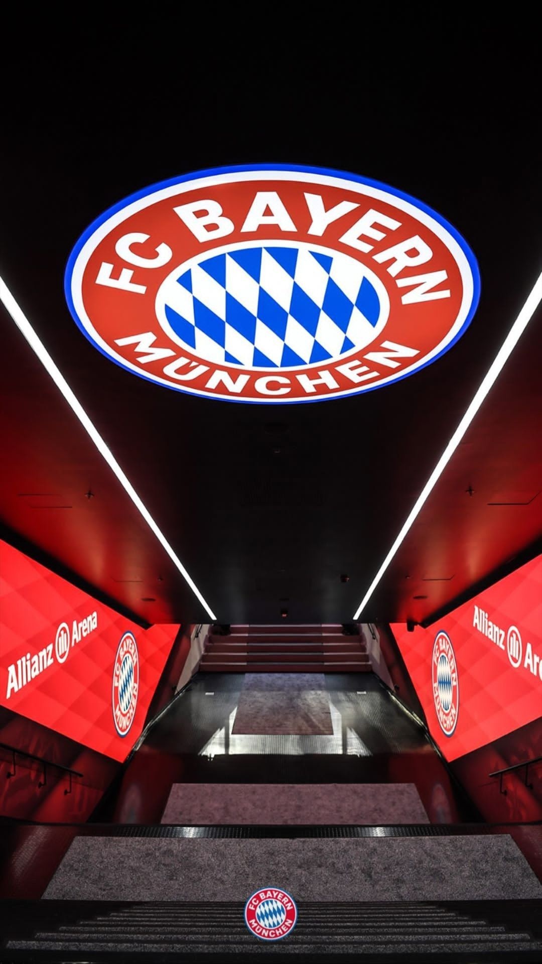 Players tunnel at Allianz Arena, Bayern Munchen FC Wallpaper, 1080x1920 Full HD Phone