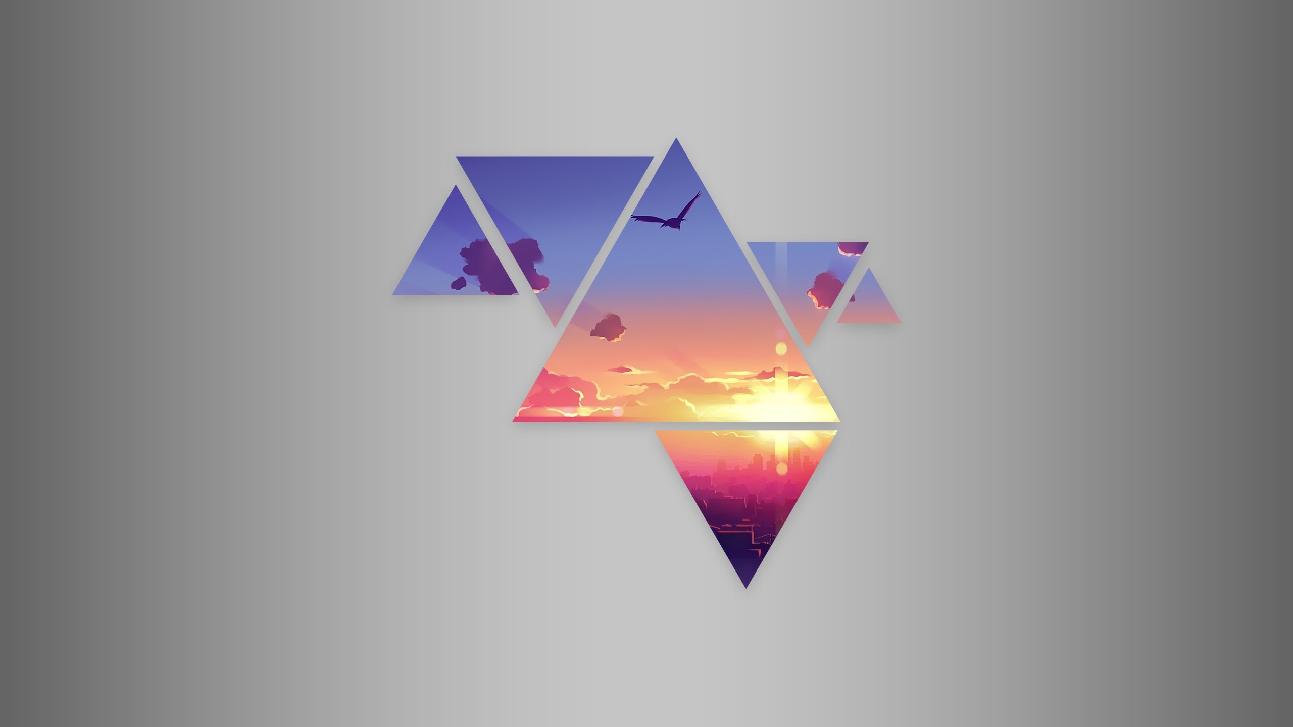 Triangles, Graphic Wallpaper, 2560x1440 HD Desktop