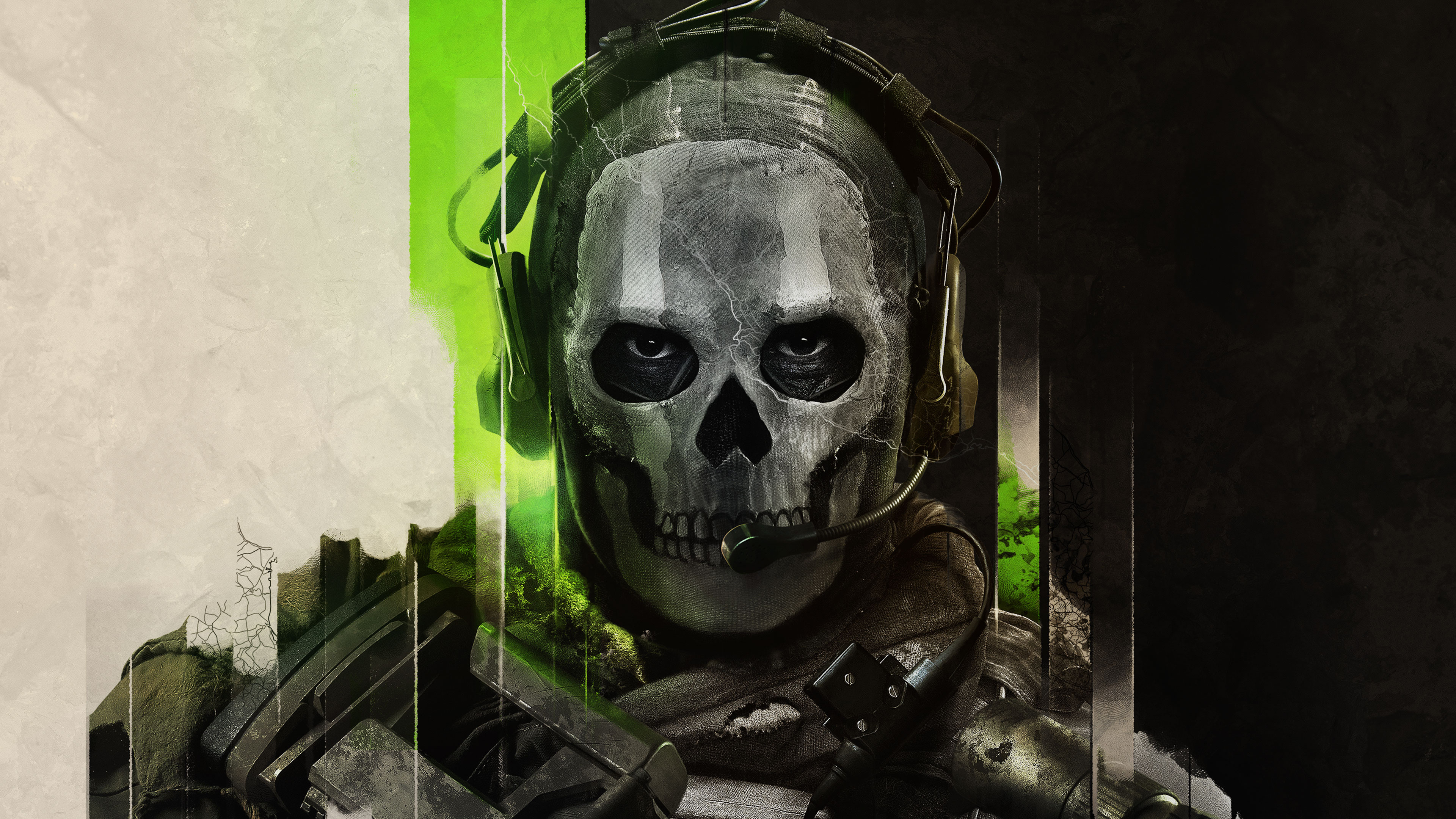 Simon Ghost Riley, Skull balaclava mask, Tactical military headset, 4K Desktop wallpaper