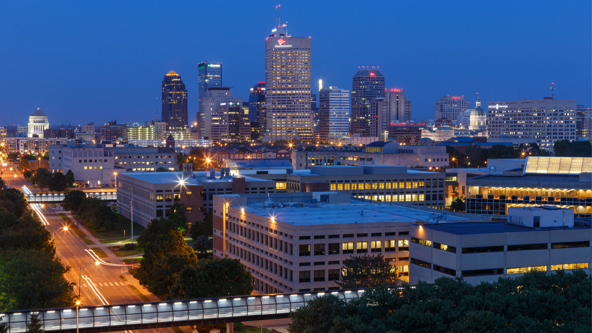 Indianapolis Skyline, Cityscape, Travels, Urban, 1920x1080 Full HD Desktop