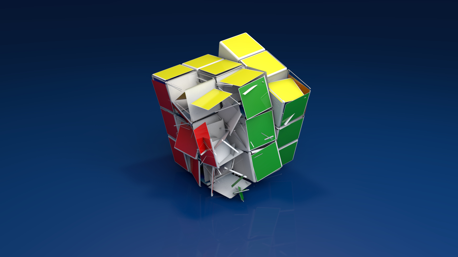 Rubik's Cube Wallpaper, Colorful squares, Brain teaser, Challenging game, Entertainment, 1920x1080 Full HD Desktop