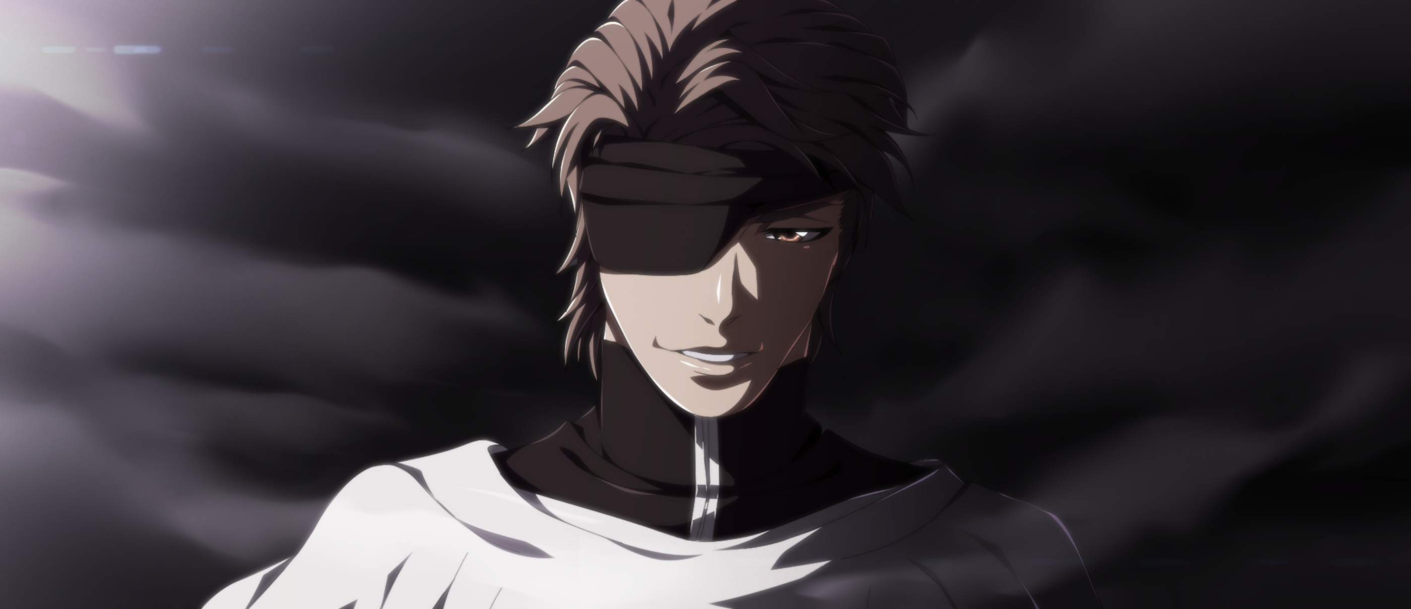 Sosuke Aizen, Bleach: Thousand-Year Blood War, Black eyepatch restraint, Dual Screen Desktop wallpaper