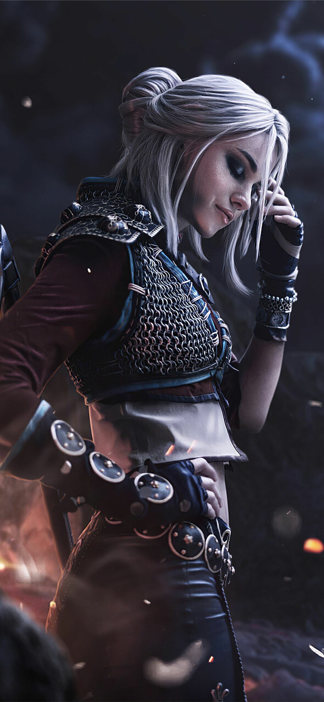 The Witcher TV series, Ciri Witcher cosplay, Games PS4 Xbox PC, Warrior woman, 1130x2440 HD Phone