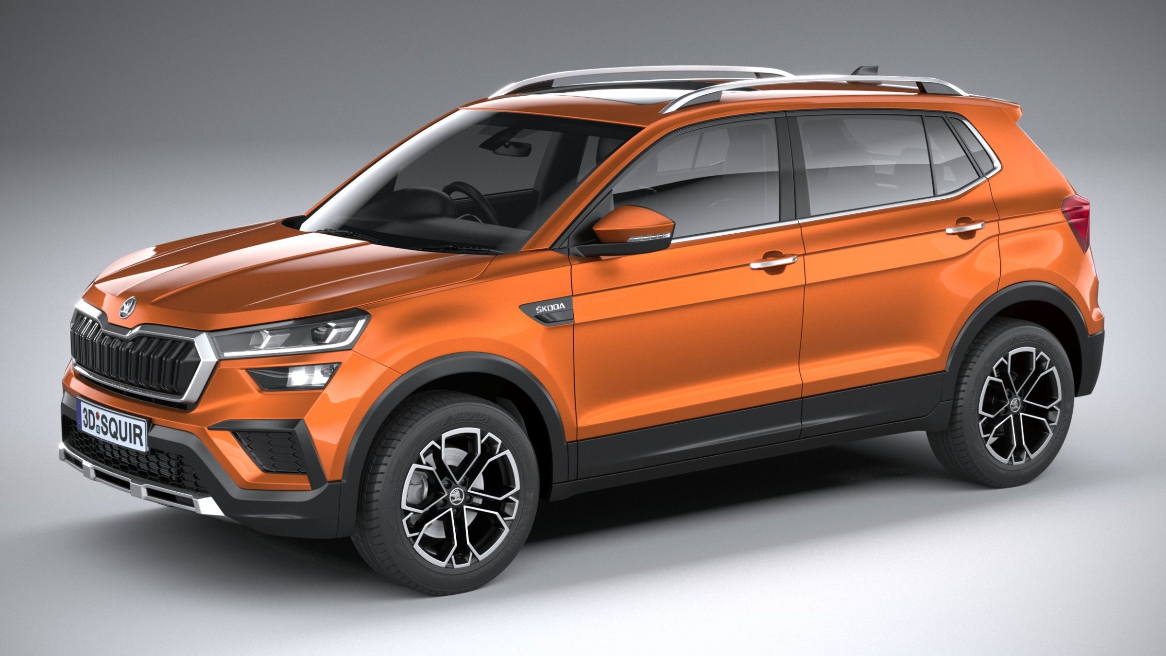 Skoda Kushaq, 2021 model, 3D design, Squir, 2400x1350 HD Desktop