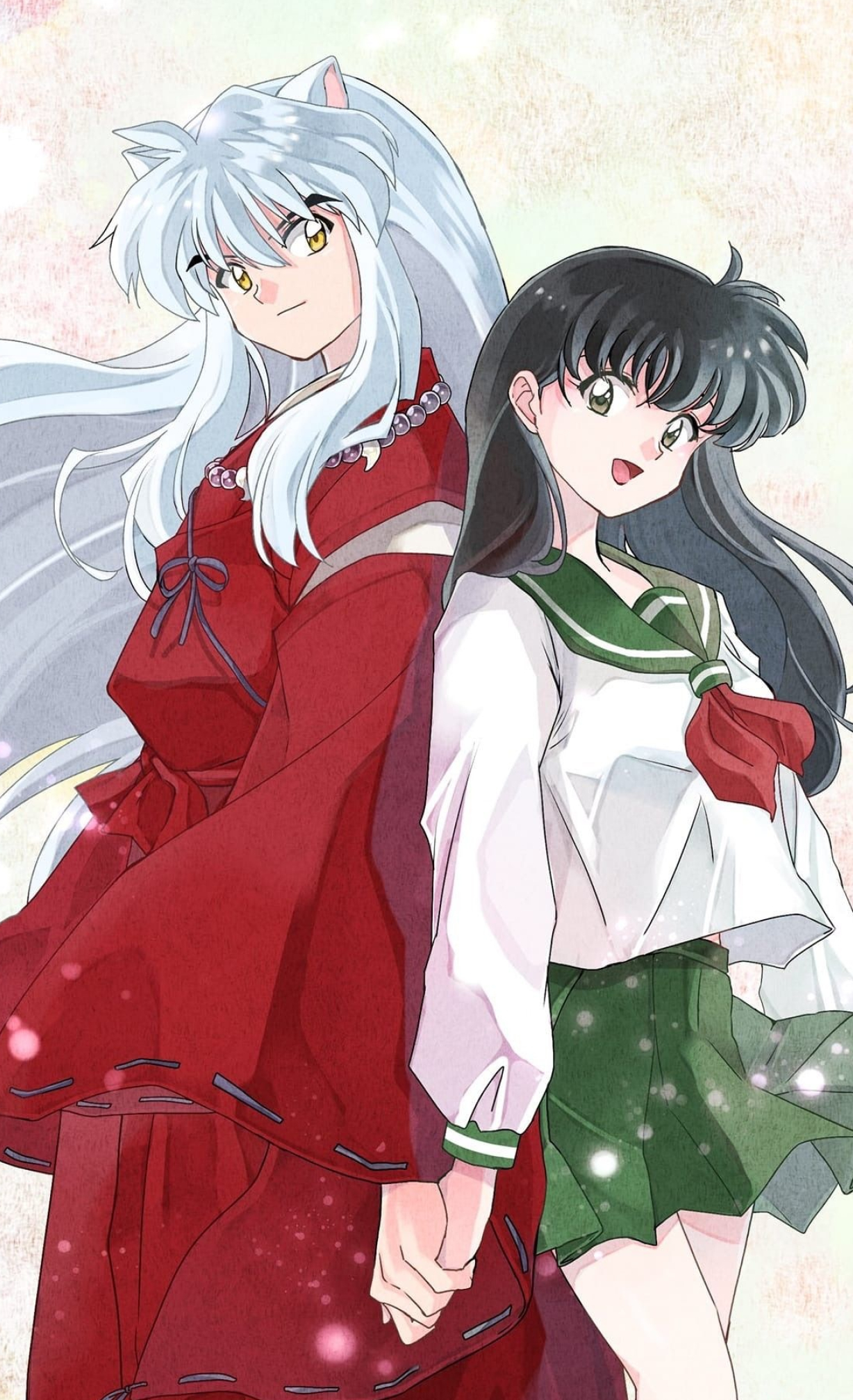 InuYasha and Kagome, Anime couple, InuYasha cosplay, Fan art, 1230x2020 HD Phone