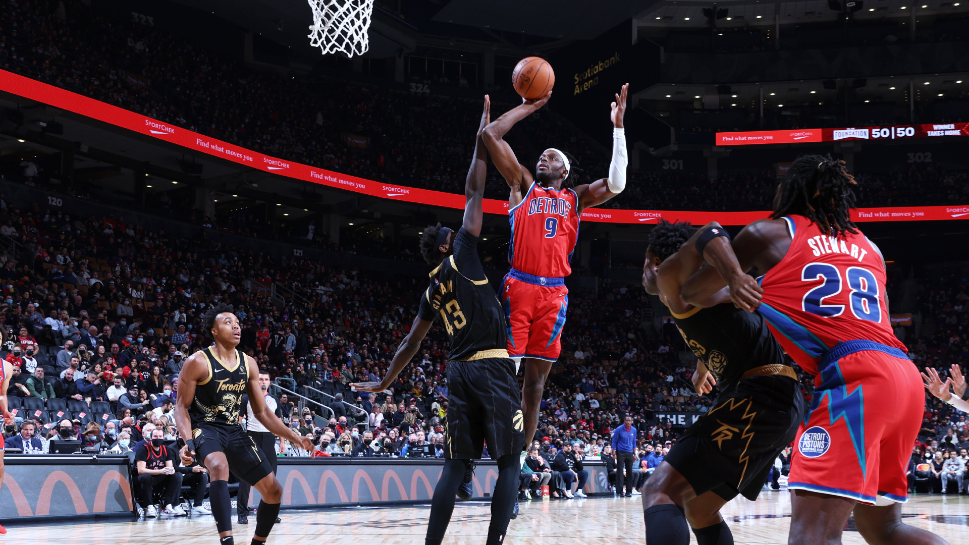 Pistons vs Raptors, NBA game, Nov 13, 2021, 1920x1080 Full HD Desktop