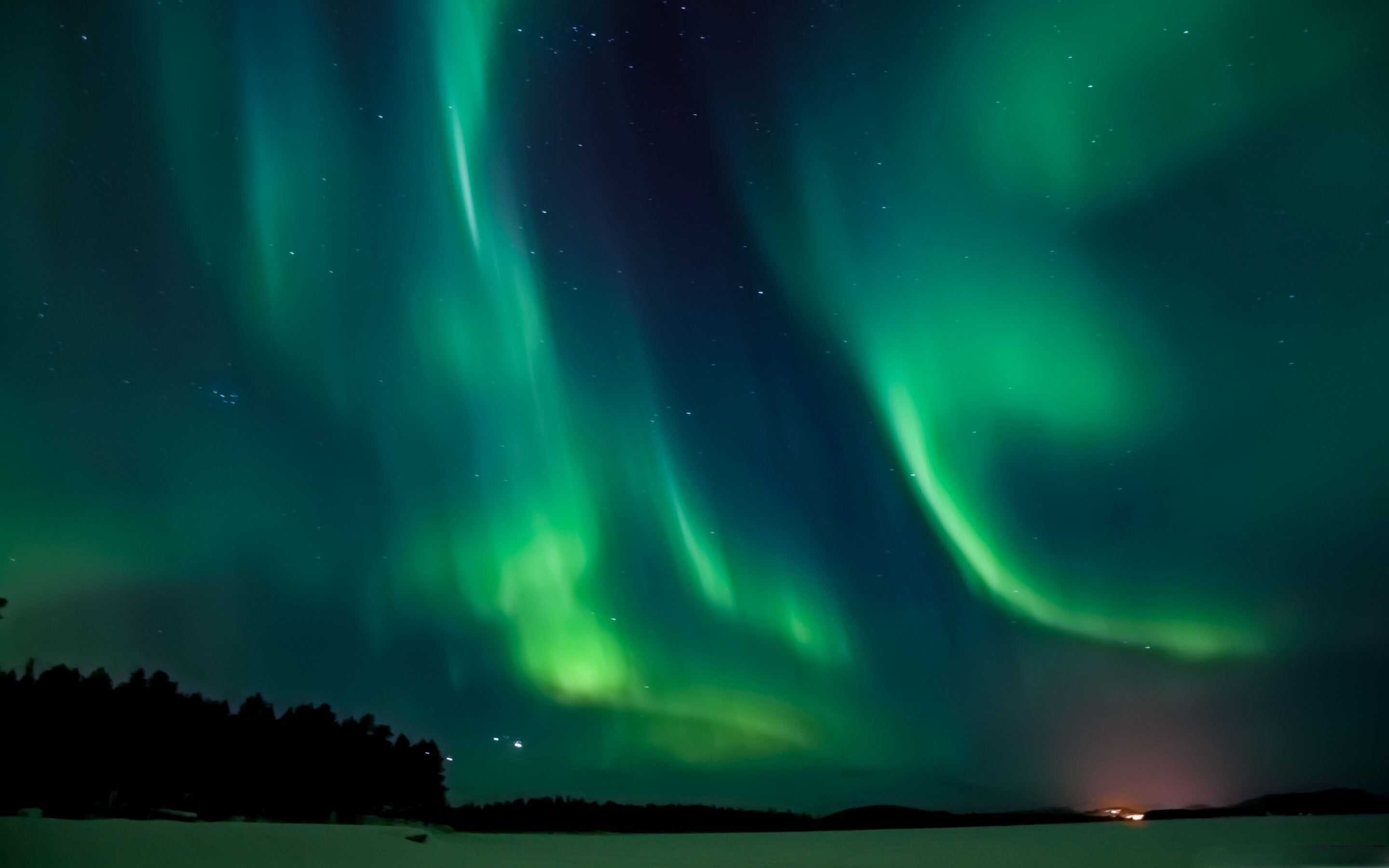 Sweden, Aurora Borealis Wallpaper, 2880x1800 HD Desktop